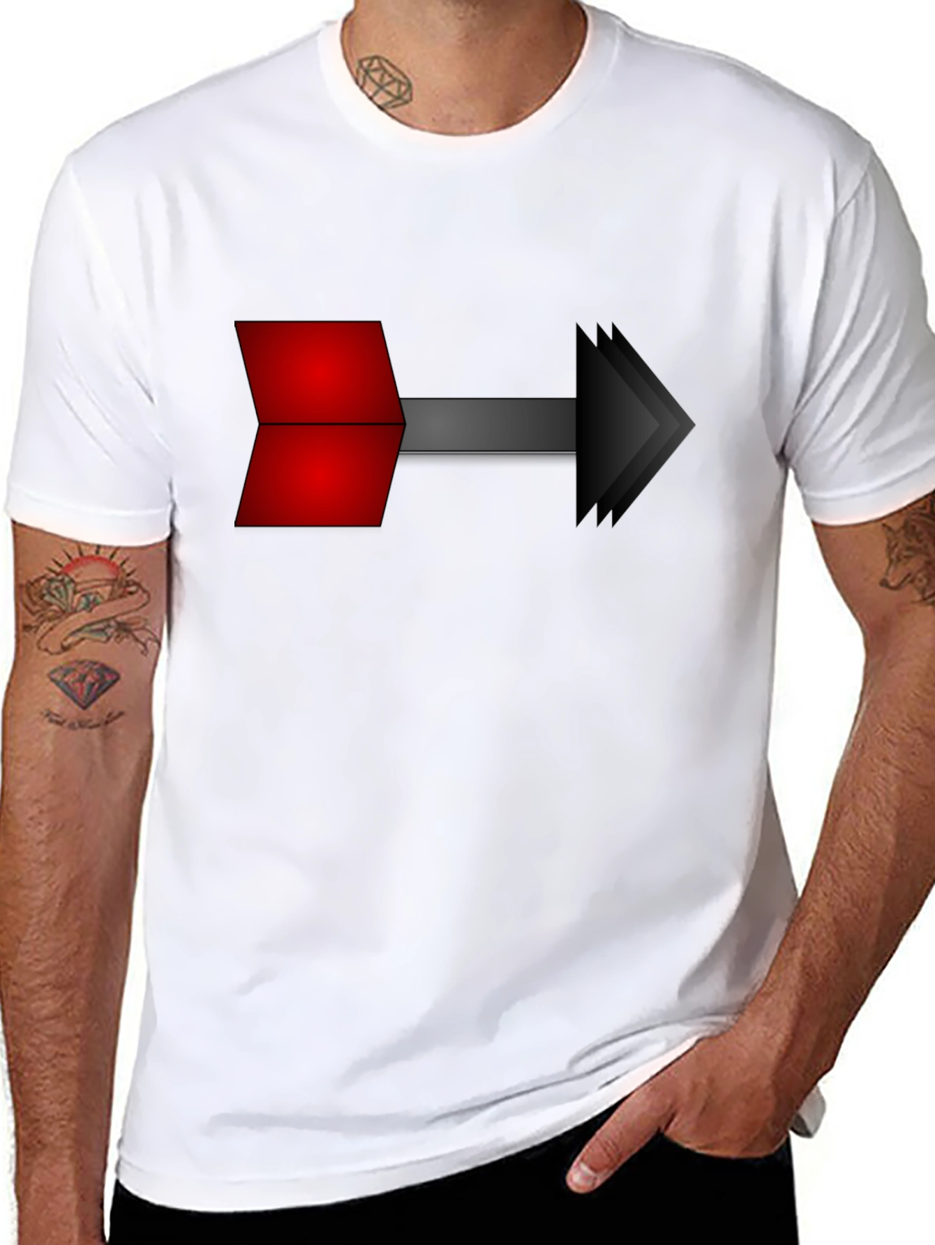 Arrow Graphic Black T-Shirt