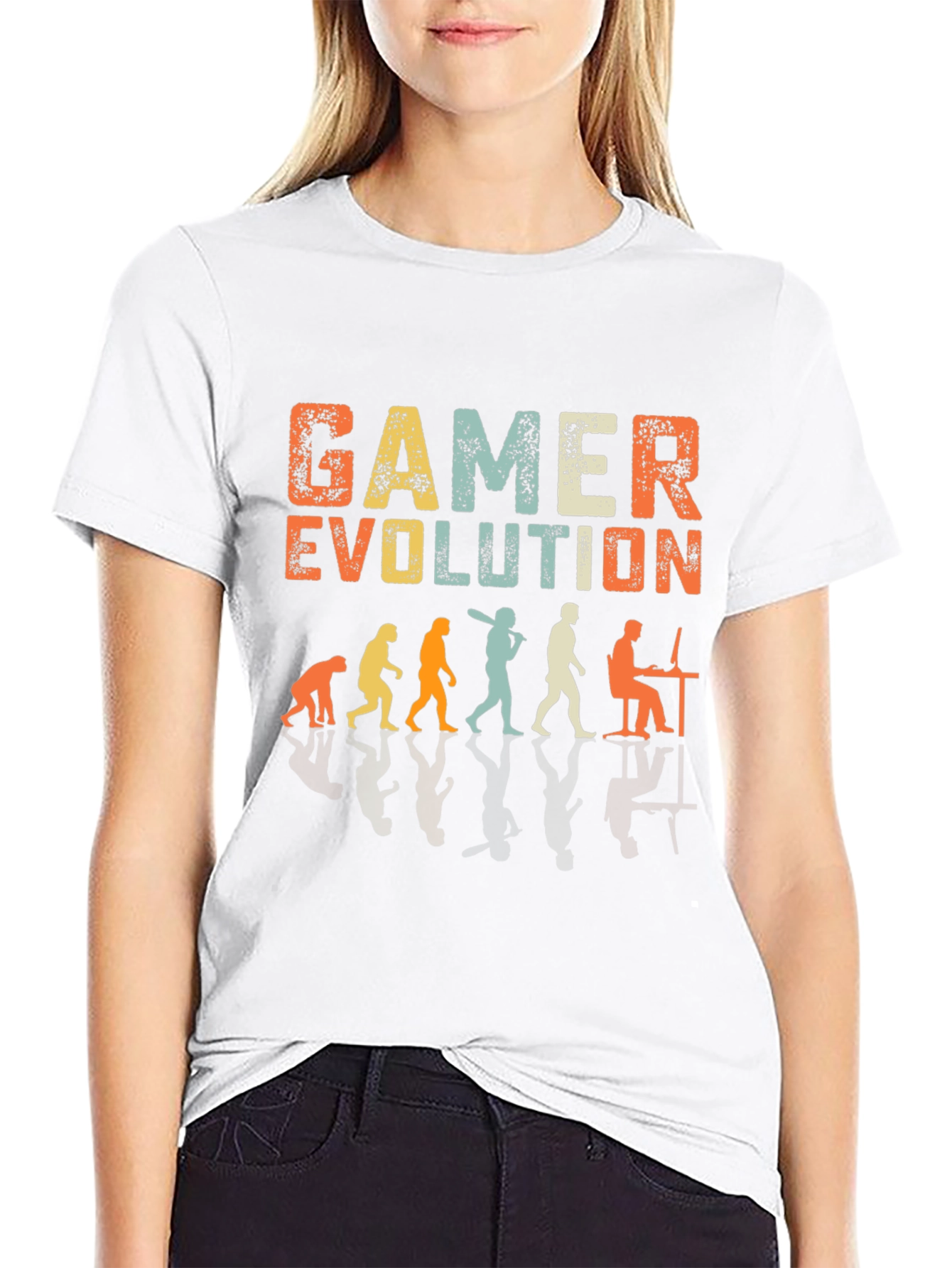 Gamer Evolution Graphic T-Shirt - Black Cotton Tee