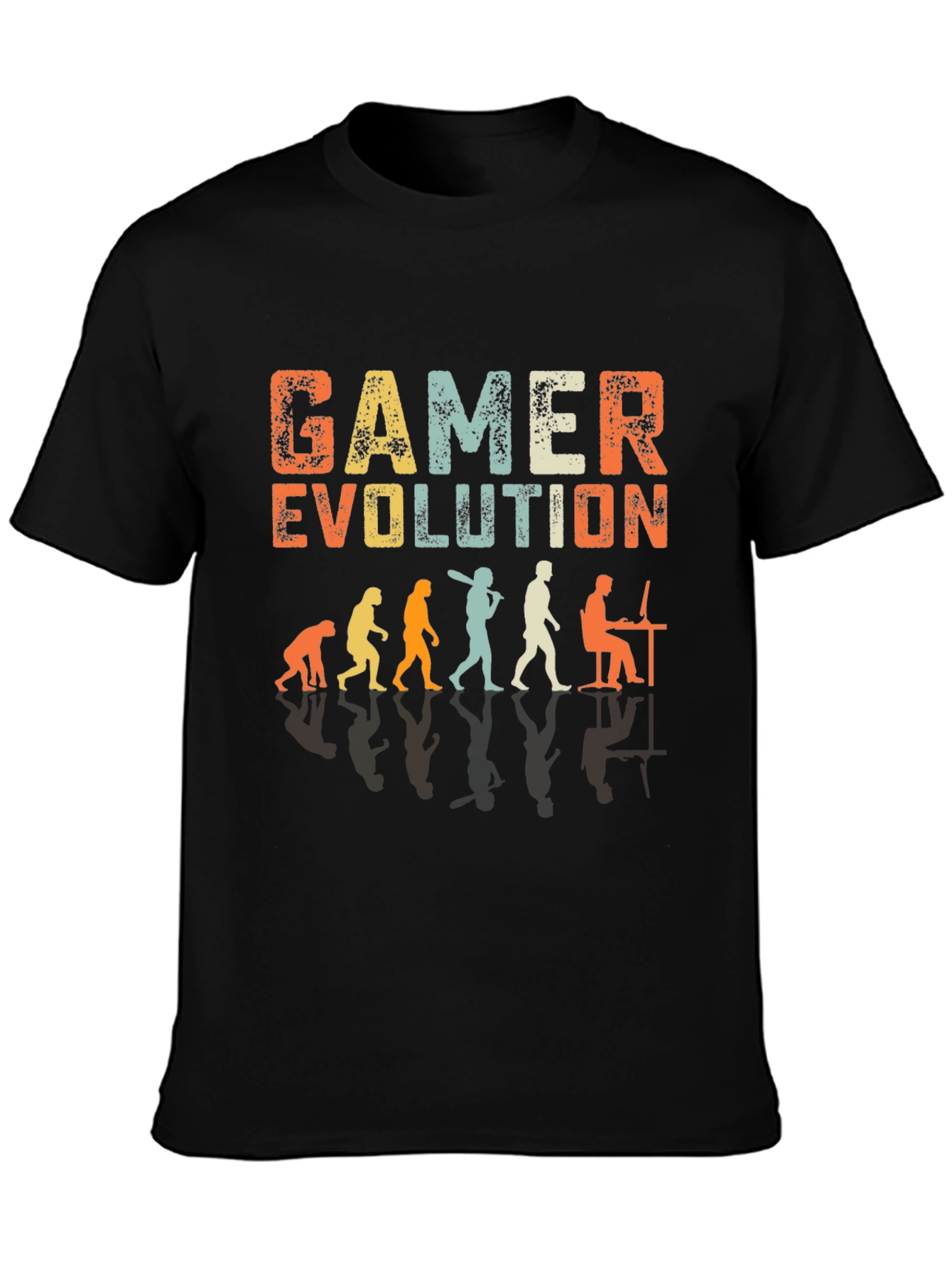 Gamer Evolution Graphic T-Shirt - Black Cotton Tee