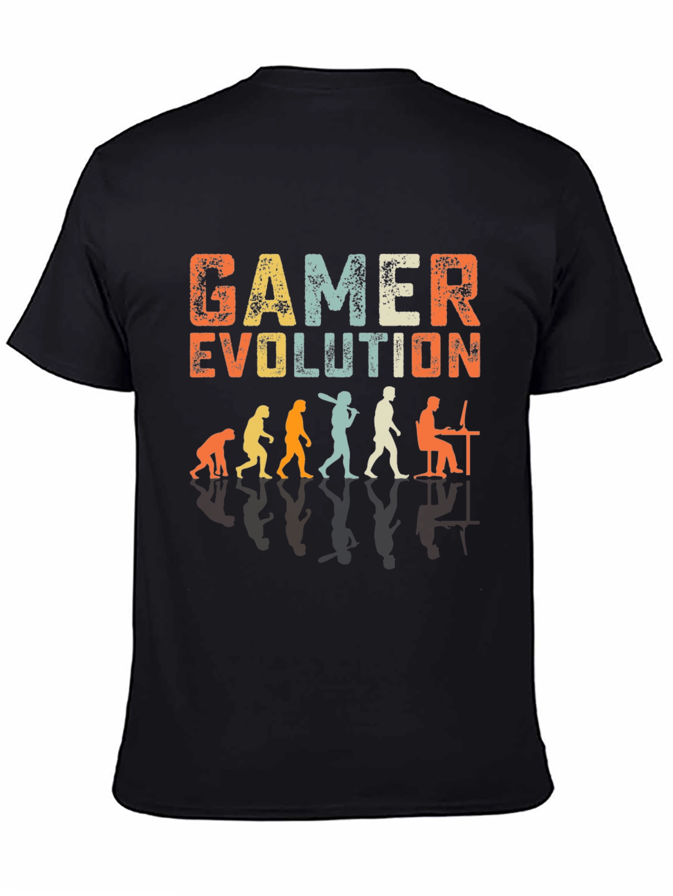 Gamer Evolution Graphic T-Shirt - Black Cotton Tee