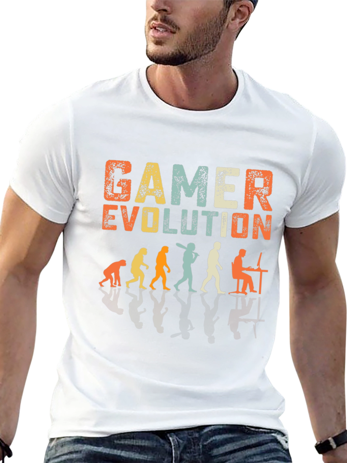 Gamer Evolution Graphic T-Shirt - Black Cotton Tee