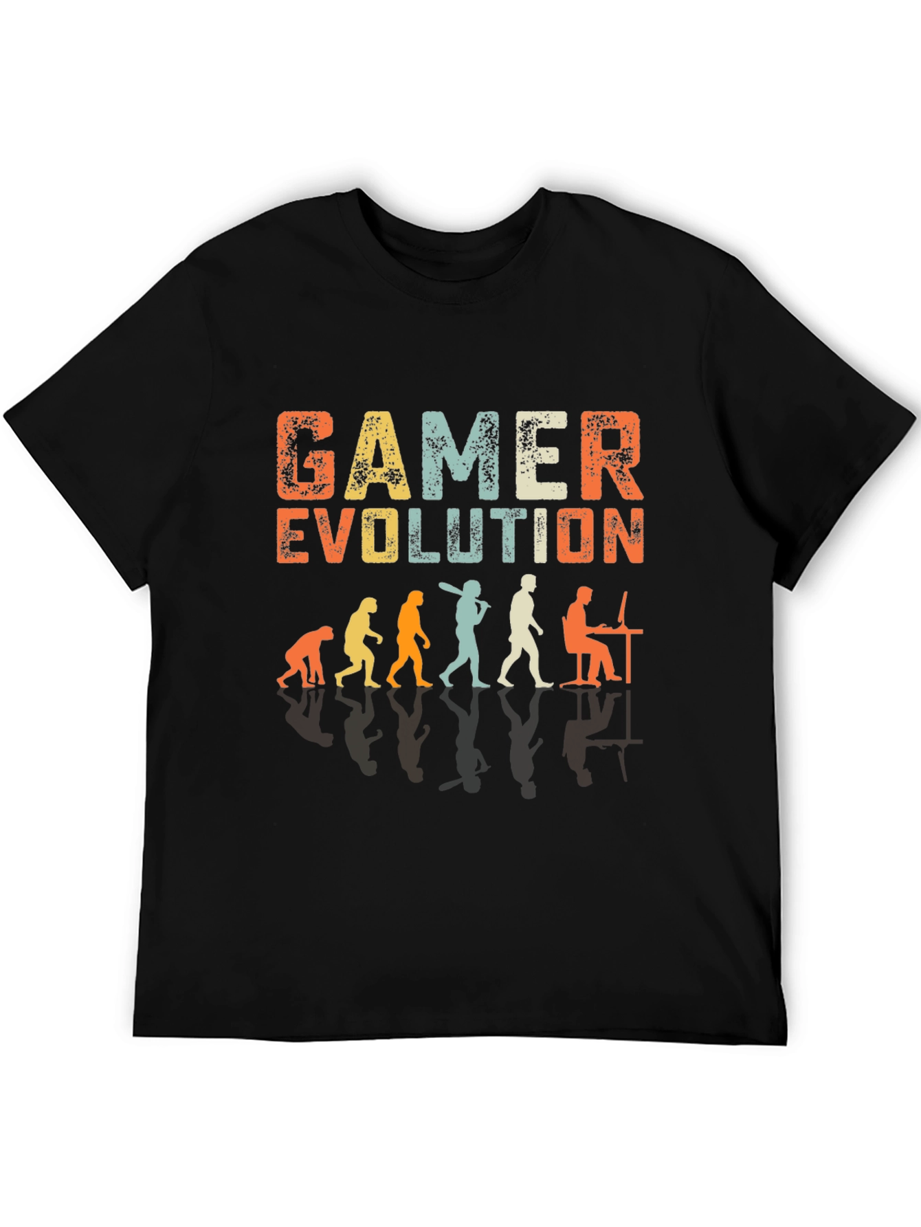 Gamer Evolution Graphic T-Shirt - Black Cotton Tee