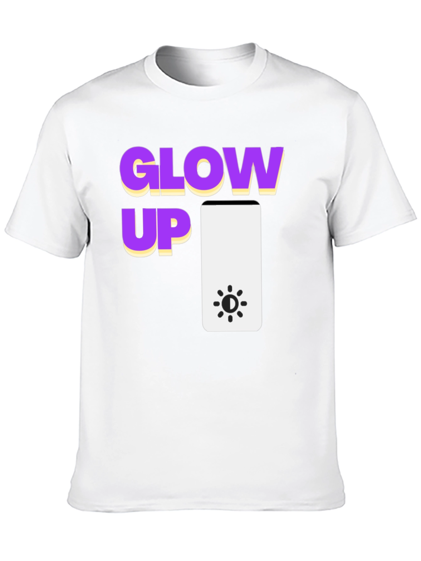 Glow Up Graphic Tee - Black Cotton T-Shirt