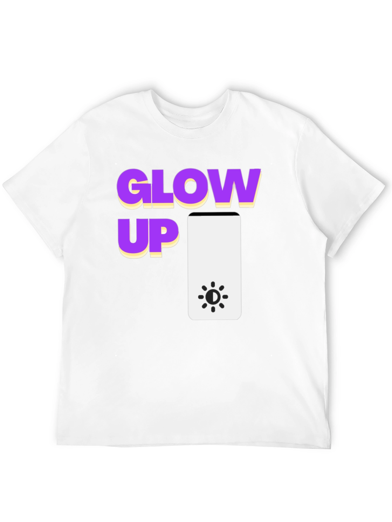 Glow Up Graphic Tee - Black Cotton T-Shirt