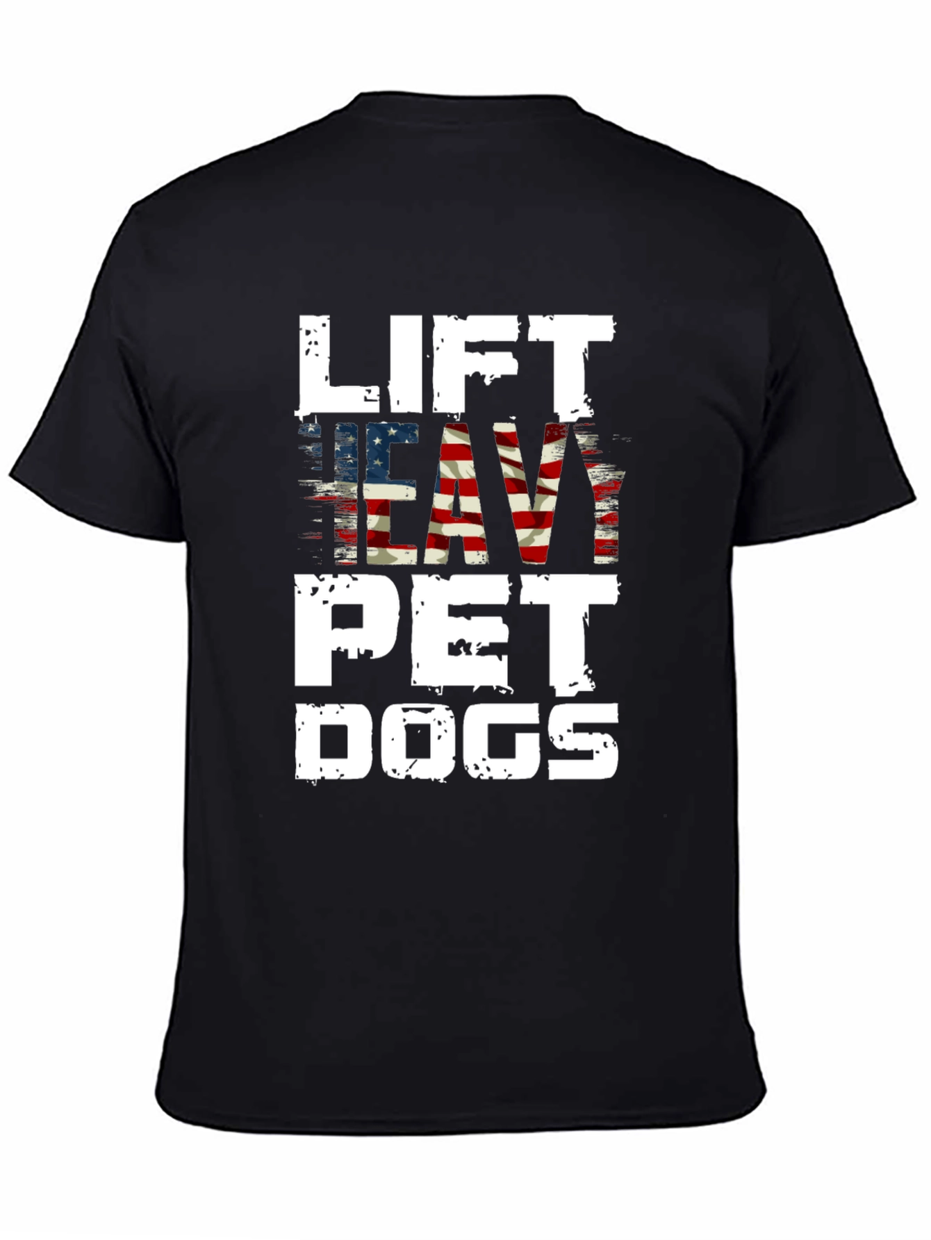 Lift Heavy Pet Dogs Patriotic Graphic Tee