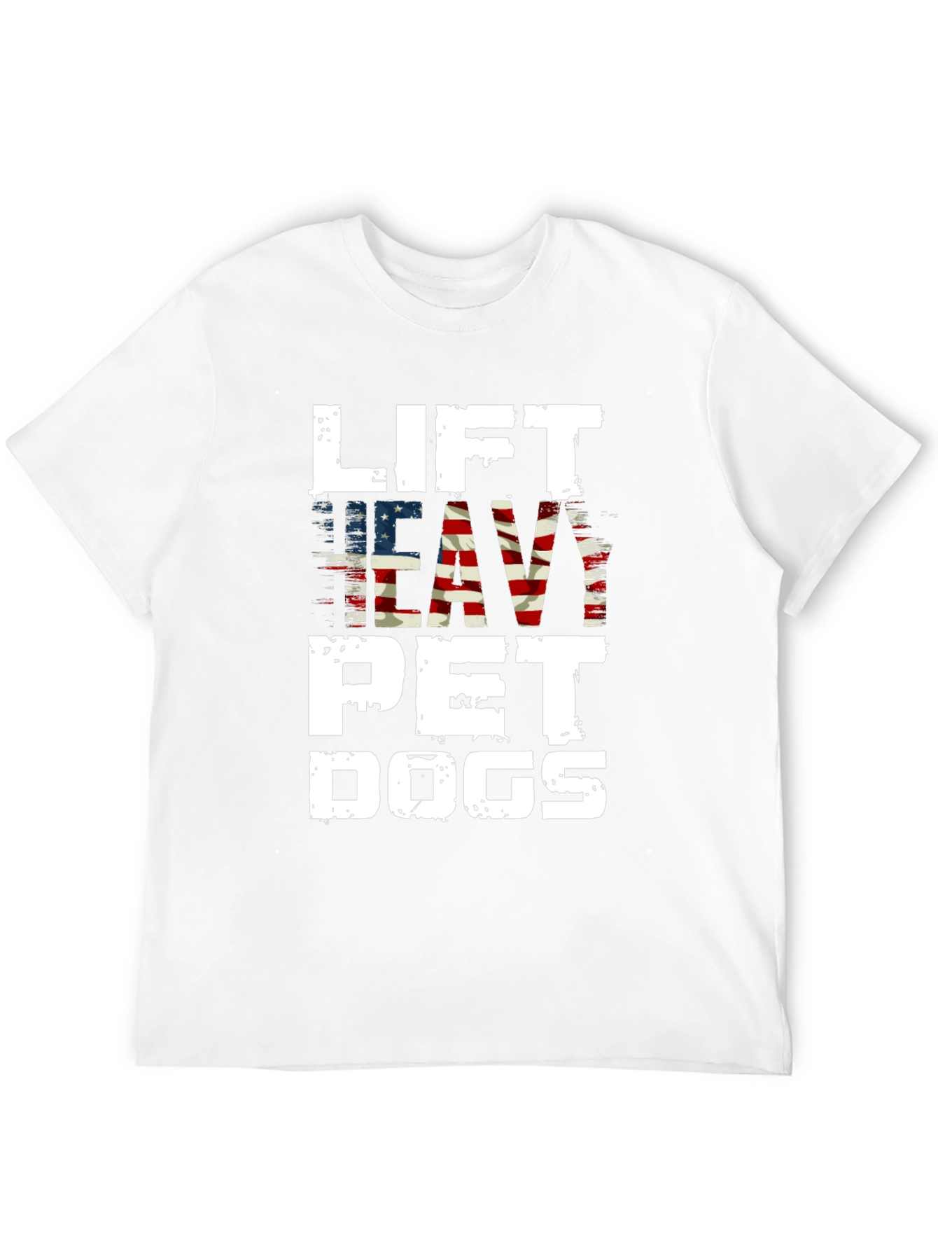 Lift Heavy Pet Dogs Patriotic Graphic Tee