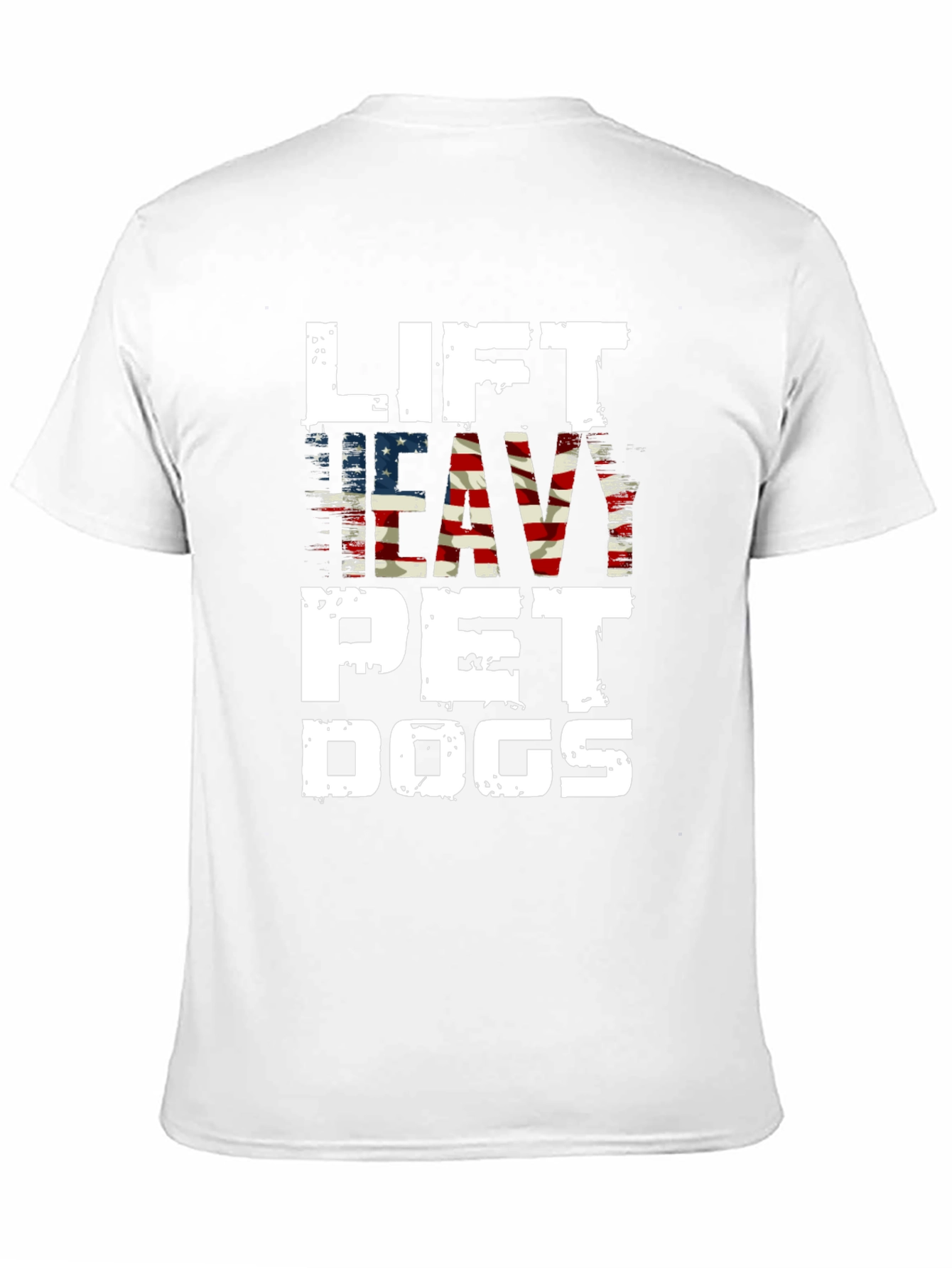 Lift Heavy Pet Dogs Patriotic Graphic Tee