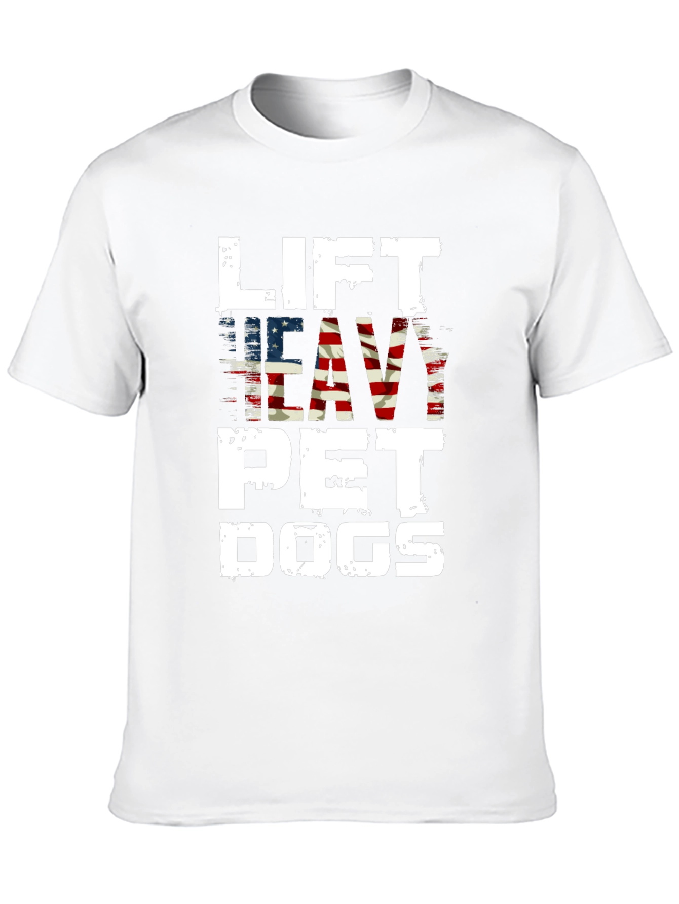 Lift Heavy Pet Dogs Patriotic Graphic Tee