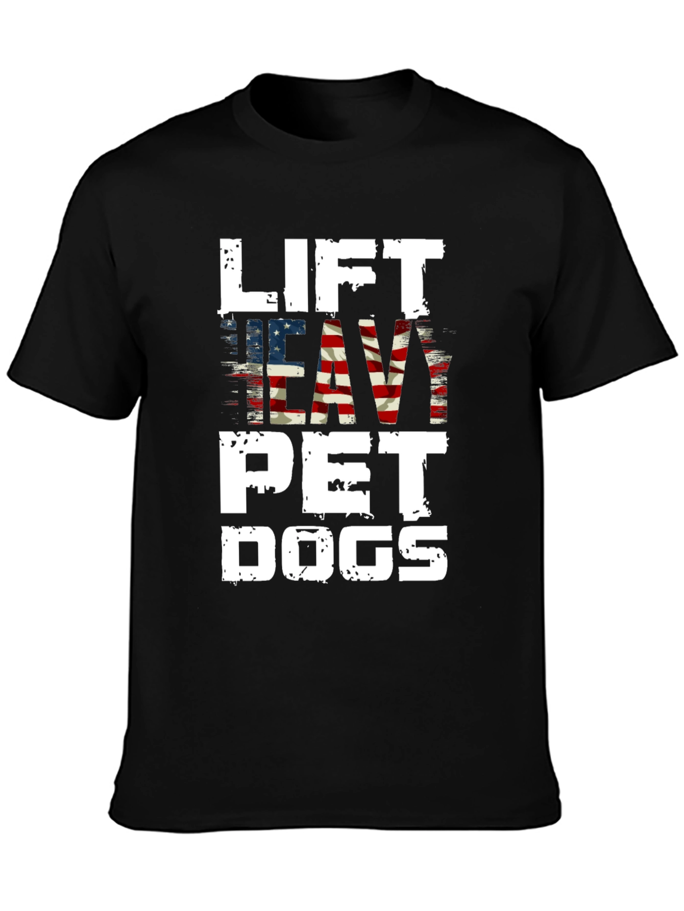 Lift Heavy Pet Dogs Patriotic Graphic Tee