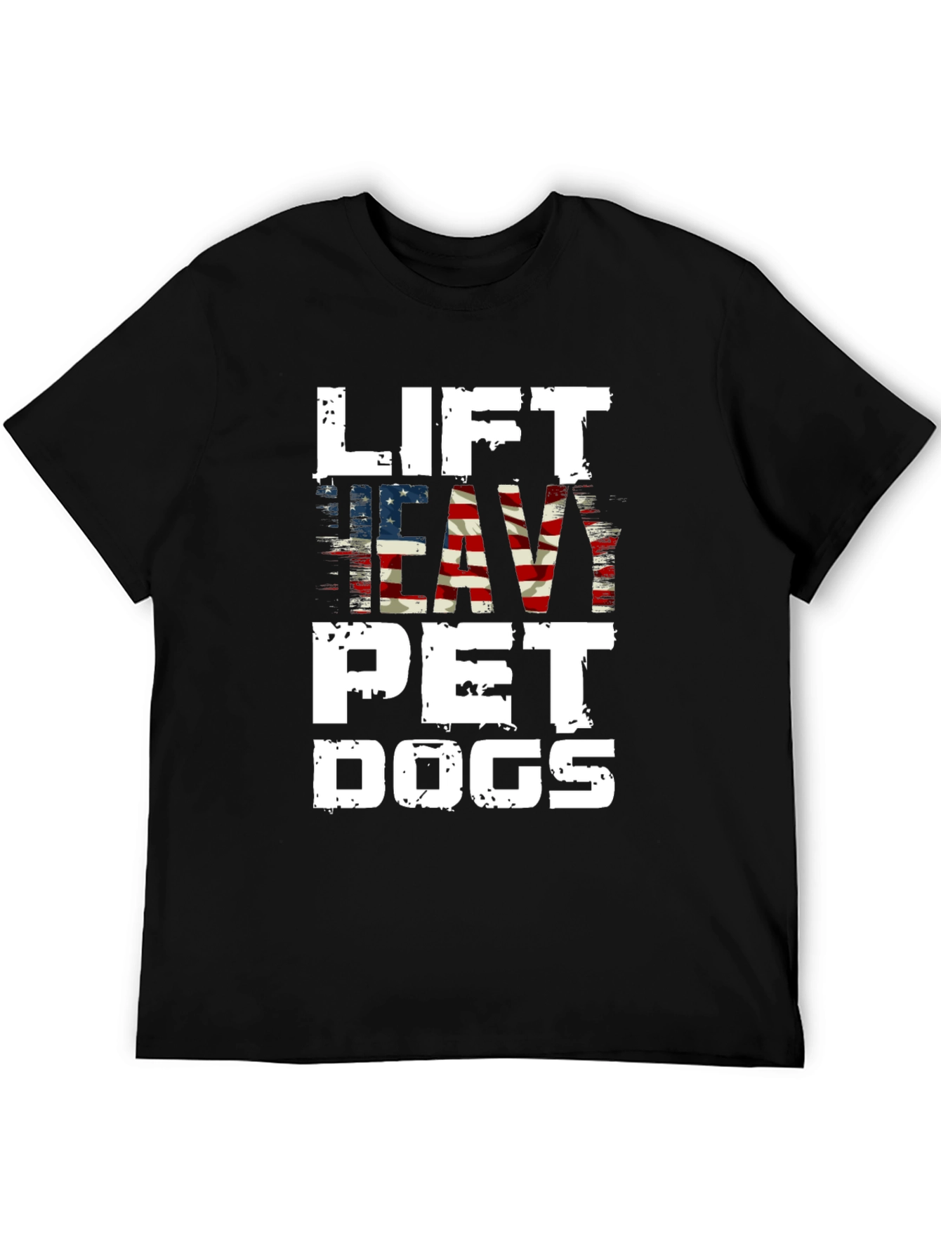 Lift Heavy Pet Dogs Patriotic Graphic Tee