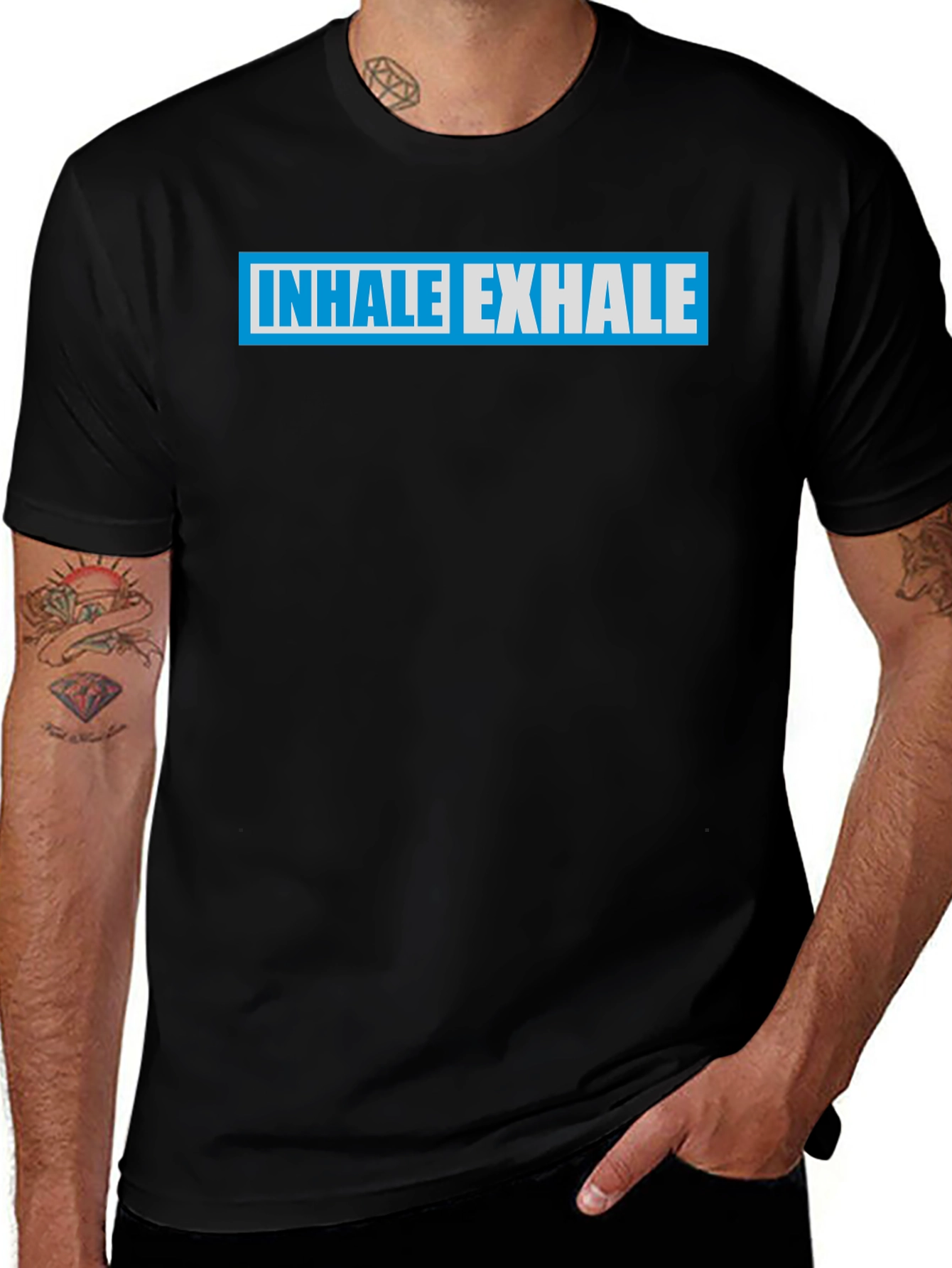Inhale Exhale Graphic Tee - Black T-Shirt