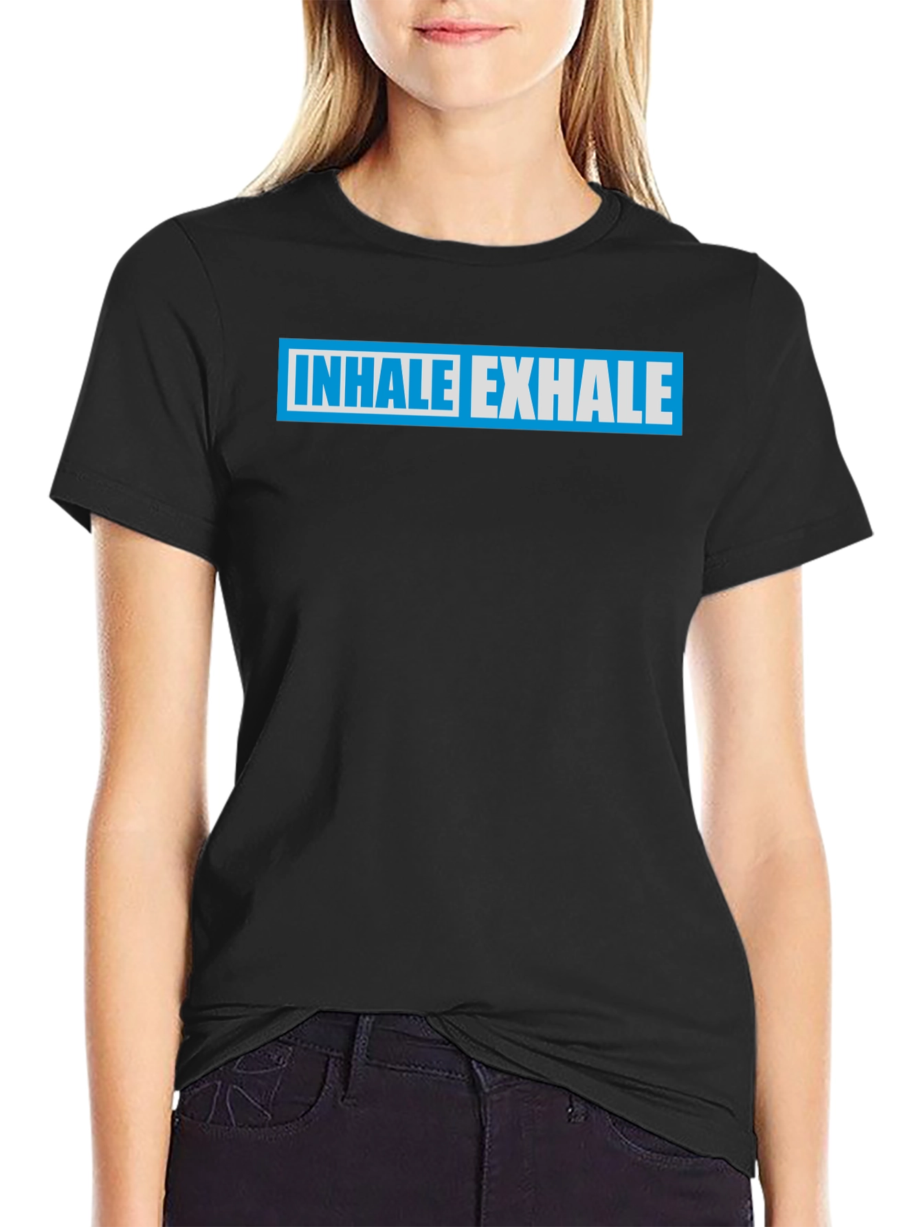 Inhale Exhale Graphic Tee - Black T-Shirt