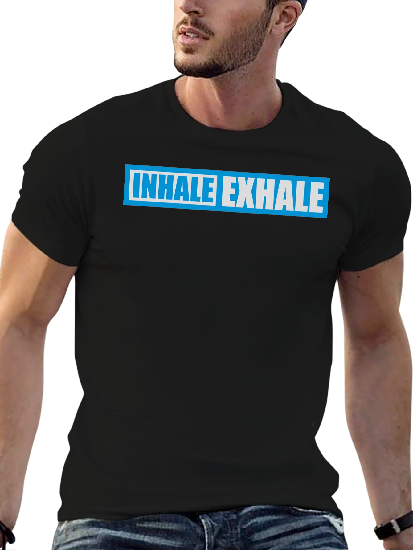 Inhale Exhale Graphic Tee - Black T-Shirt