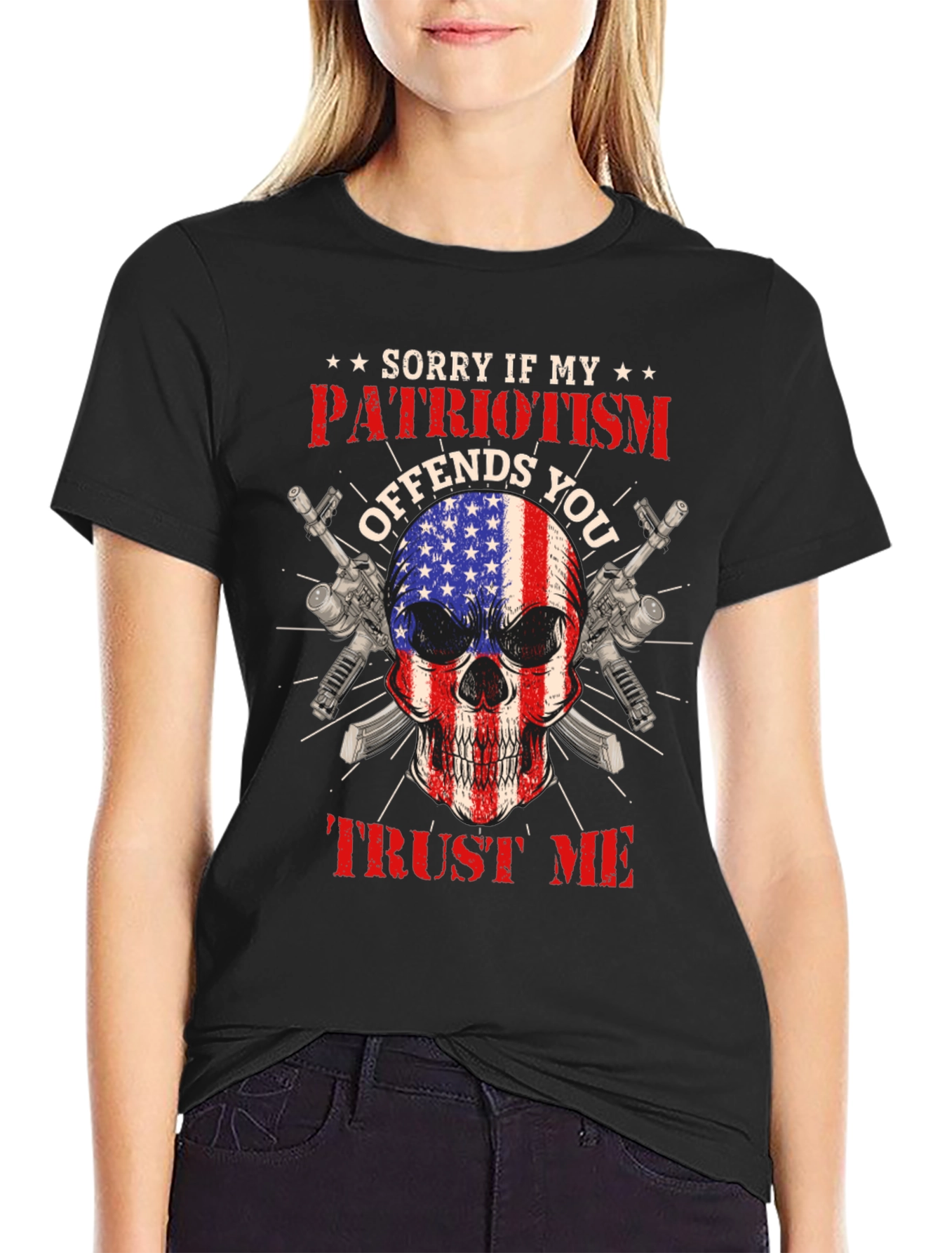 Patriotic Skull T-Shirt: Offends You? Trust Me