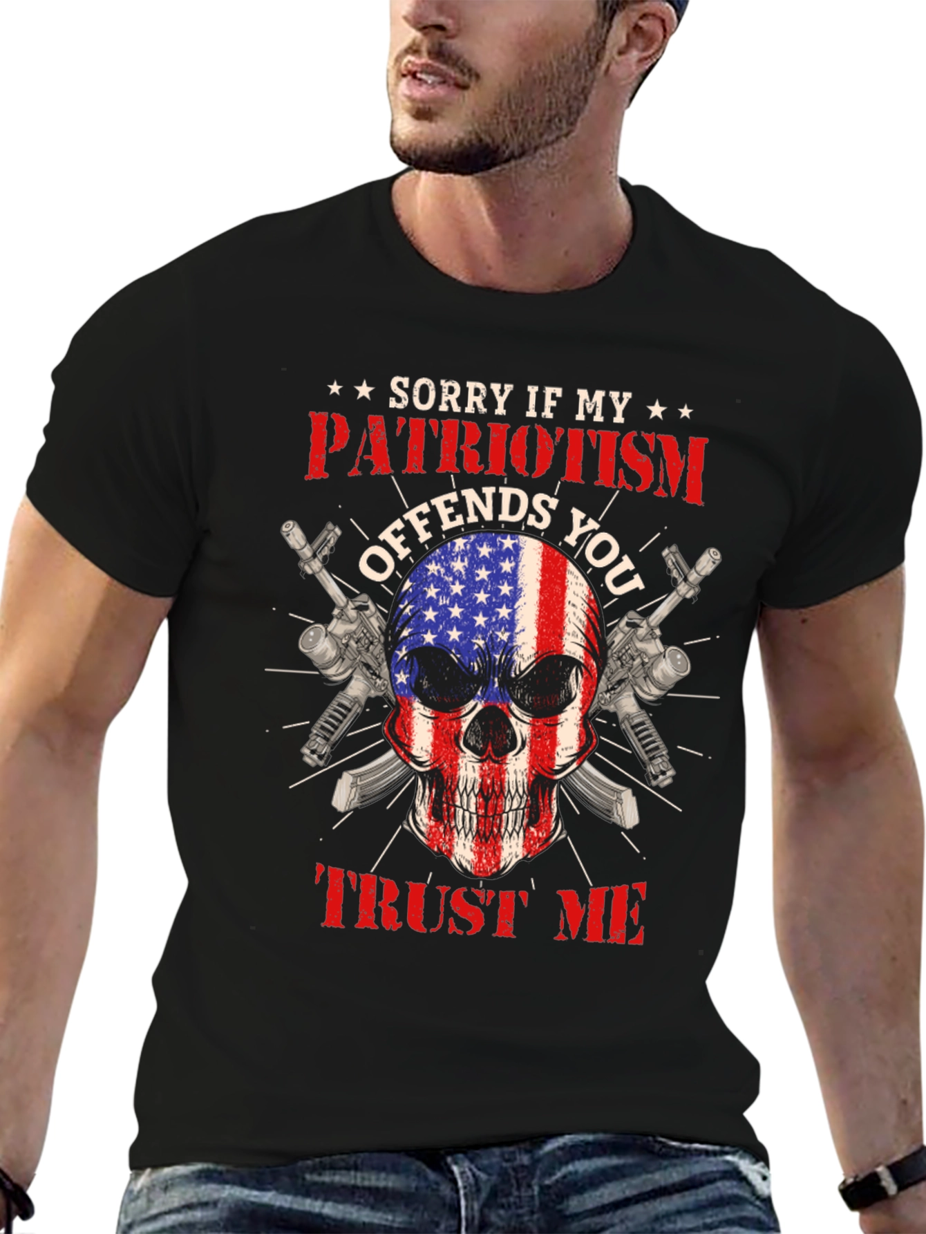Patriotic Skull T-Shirt: Offends You? Trust Me