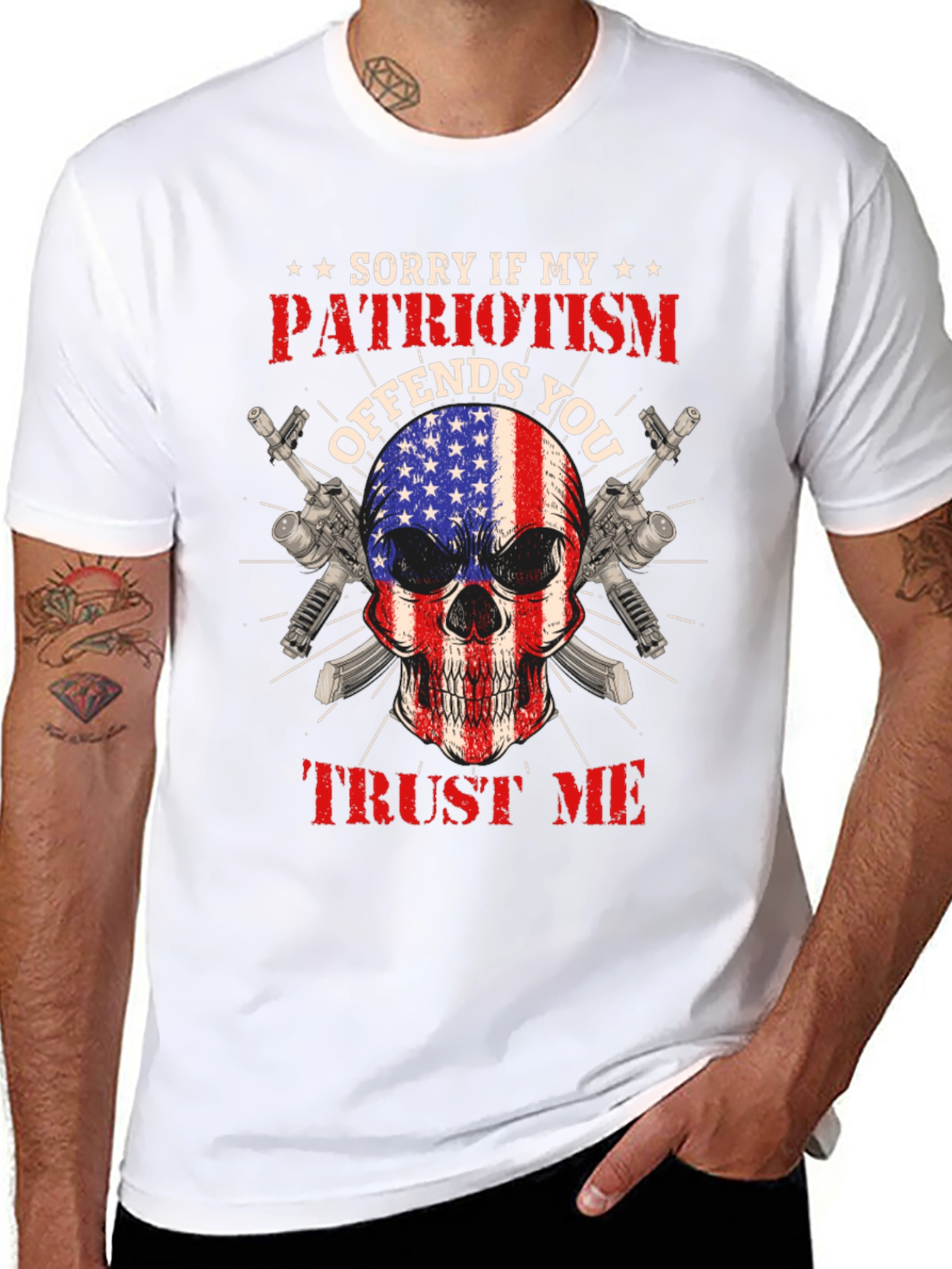 Patriotic Skull T-Shirt: Offends You? Trust Me