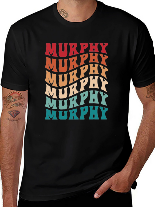 Retro Murphy Name T-Shirt - Groovy Personalized Design