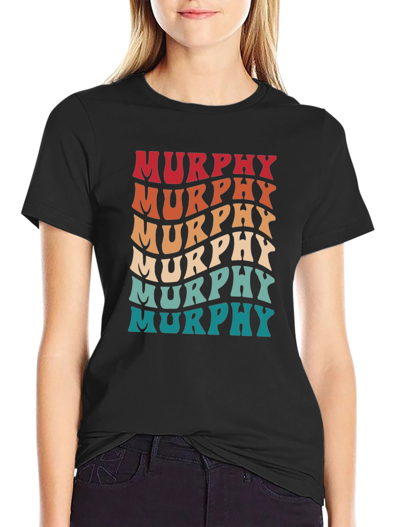 Retro Murphy Name T-Shirt - Groovy Personalized Design
