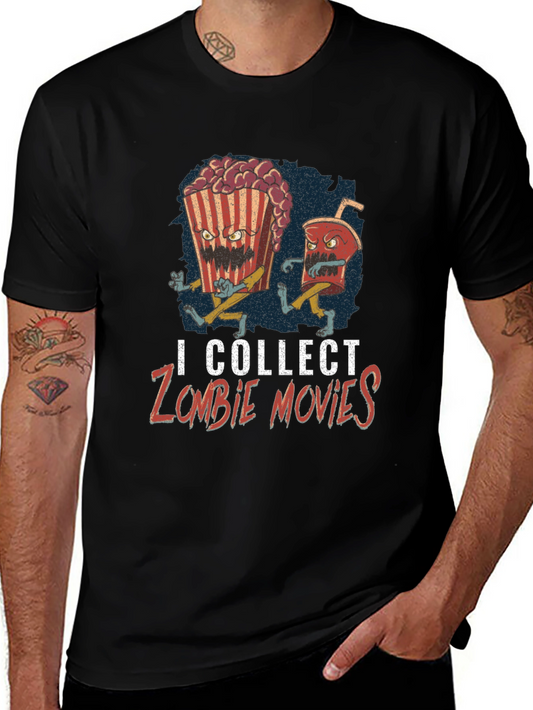 Zombie Movie Collector T-Shirt - Popcorn & Soda Zombies