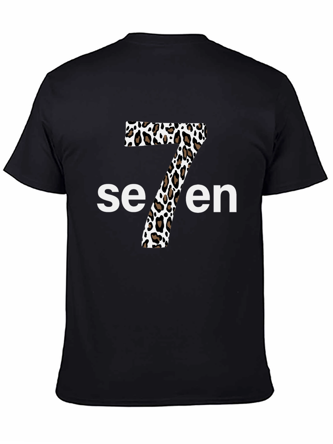 Leopard Print Seven T-Shirt - Stylish Graphic Tee