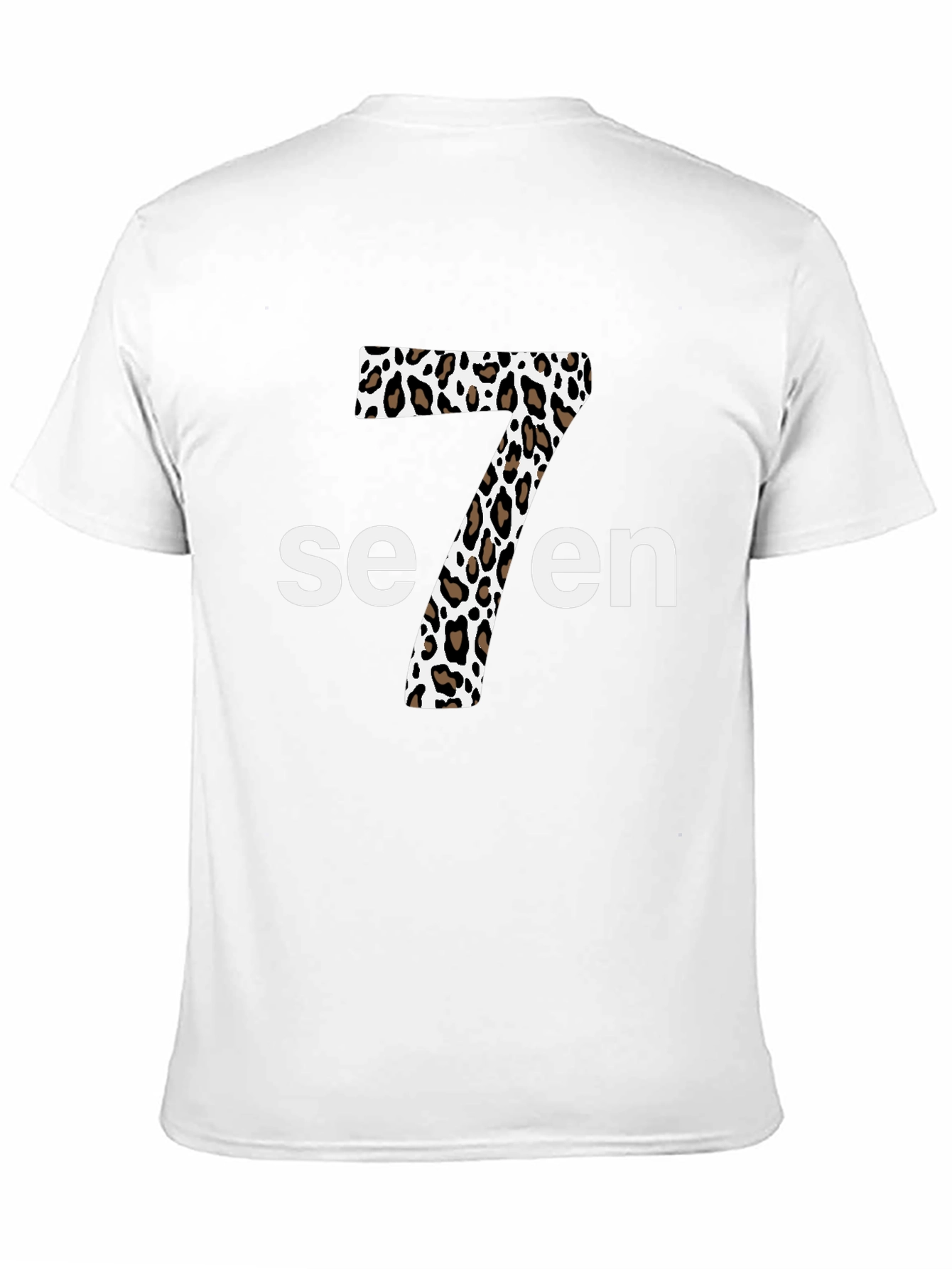 Leopard Print Seven T-Shirt - Stylish Graphic Tee