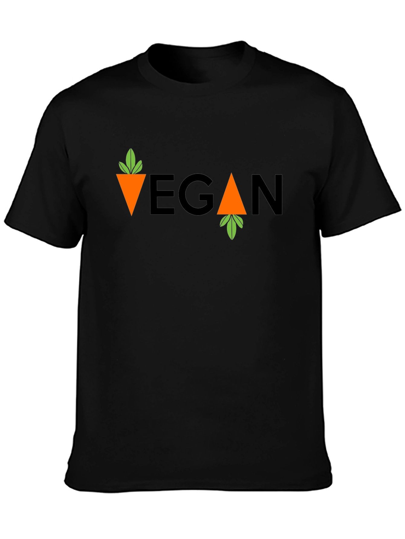 Vegan Carrot T-Shirt - Unisex Black Tee