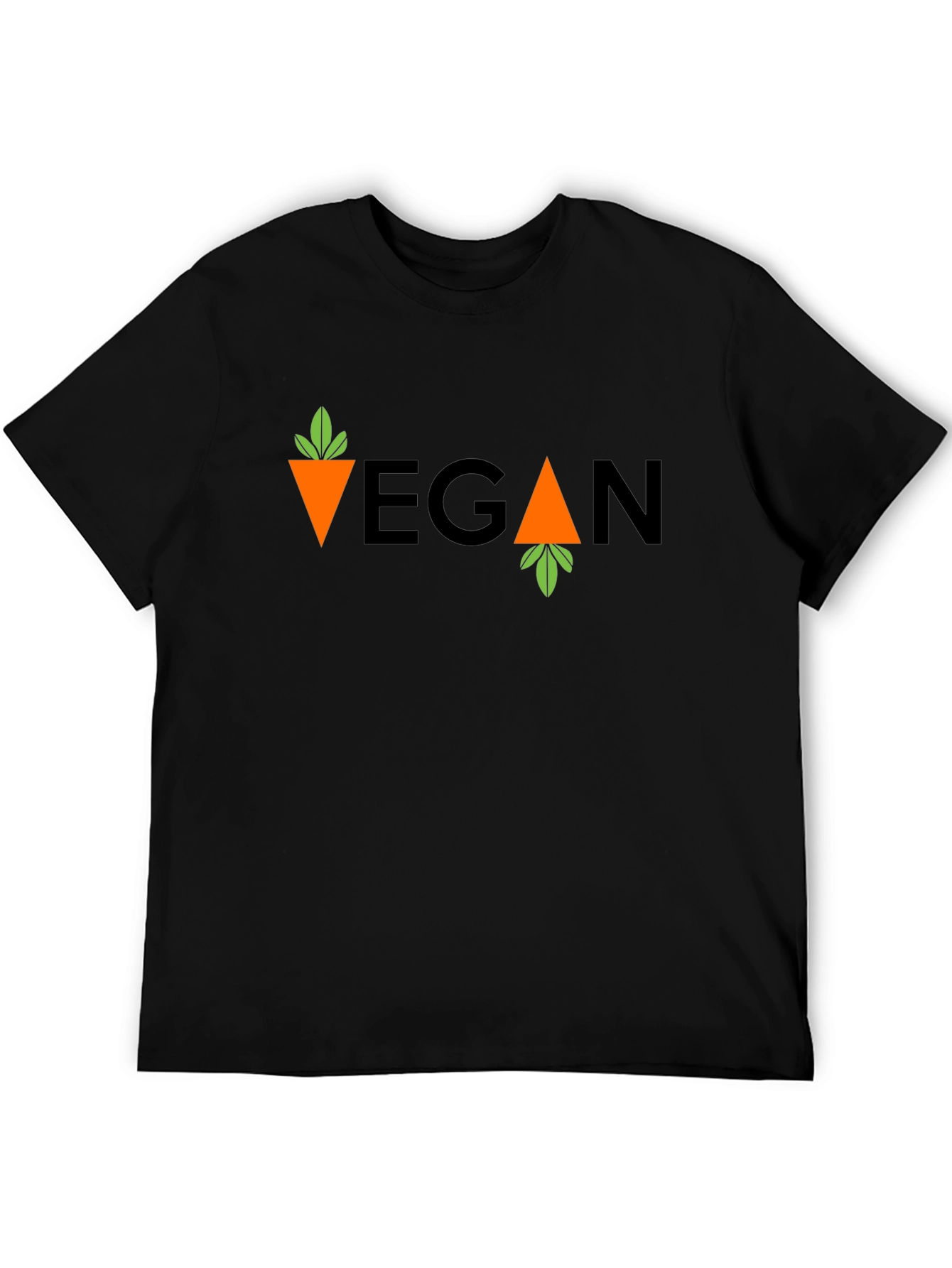 Vegan Carrot T-Shirt - Unisex Black Tee