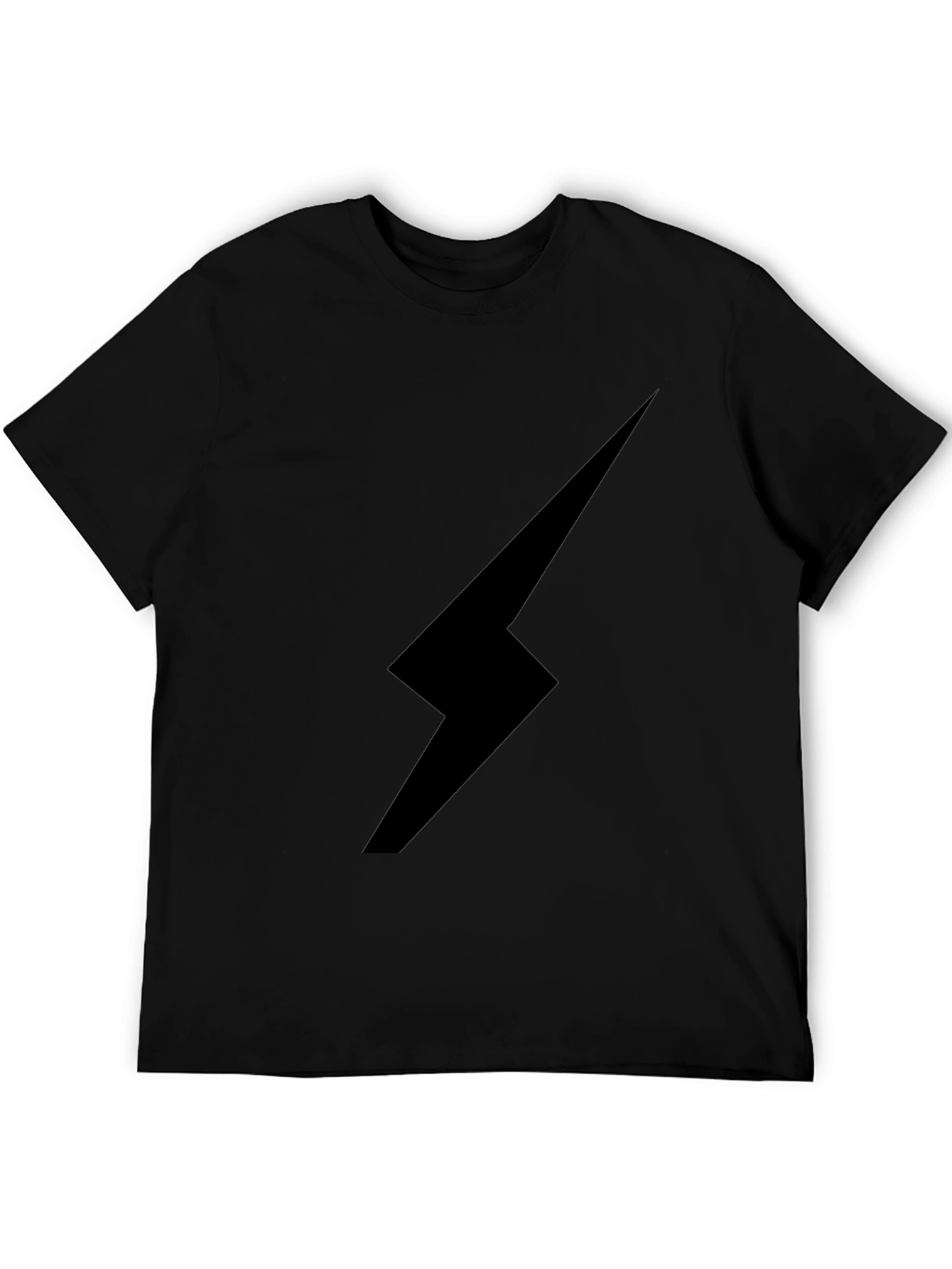 Black Lightning Bolt Graphic Tee - Stylish & Edgy