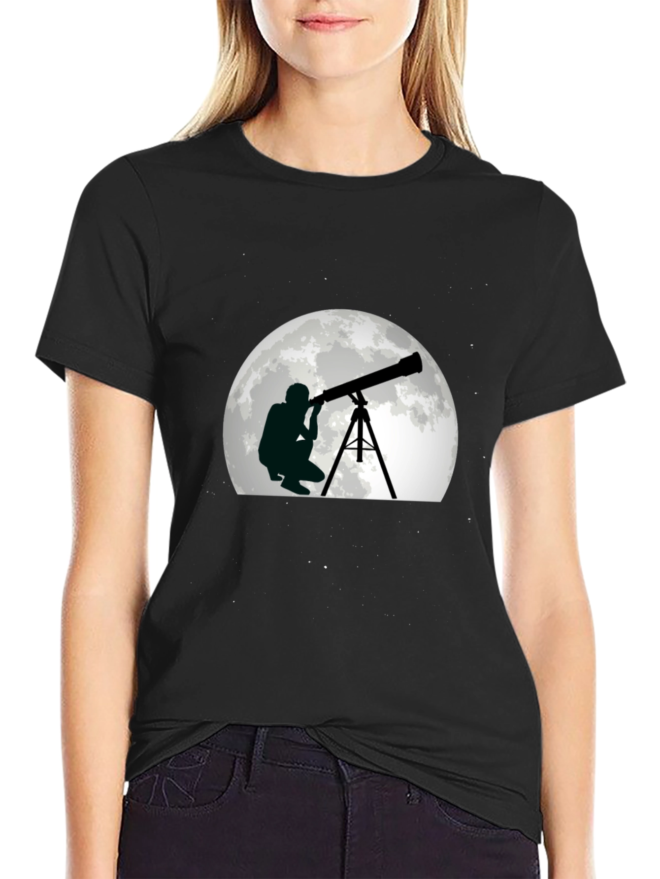 Telescope Stargazer Graphic T-Shirt
