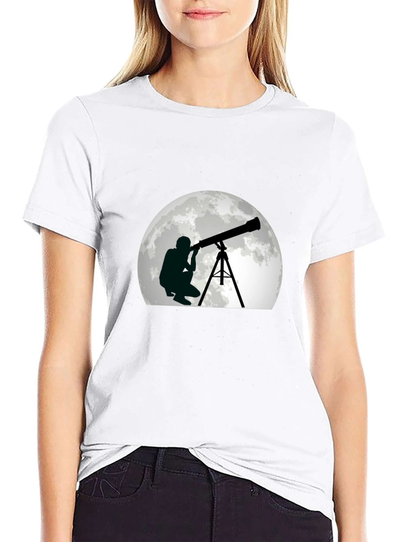 Telescope Stargazer Graphic T-Shirt