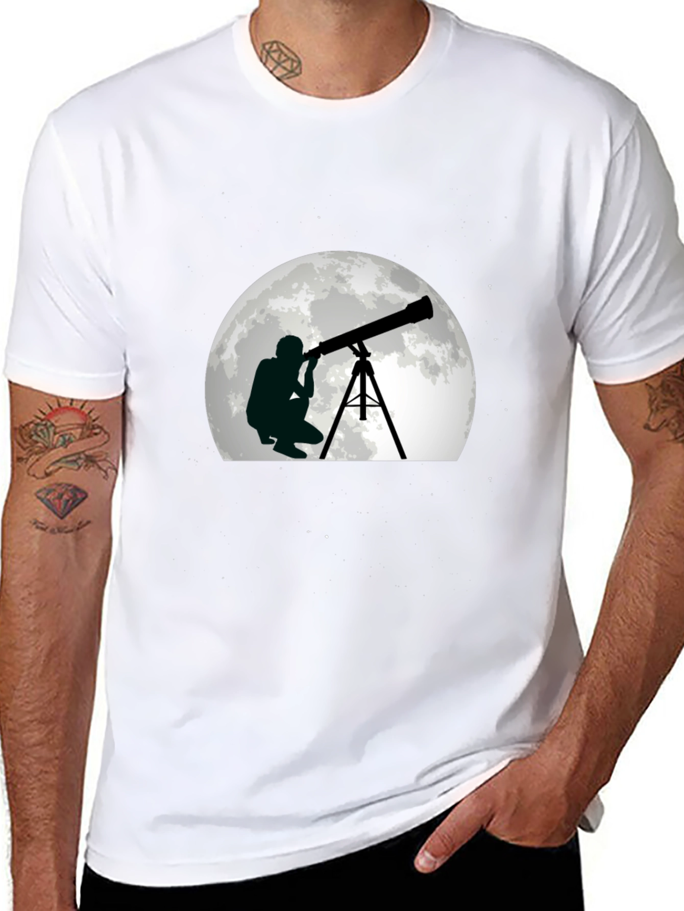 Telescope Stargazer Graphic T-Shirt