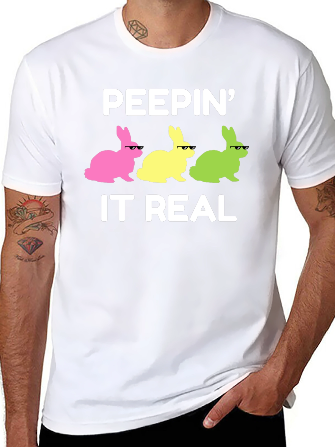 Peepin It Real Easter Bunny T-Shirt