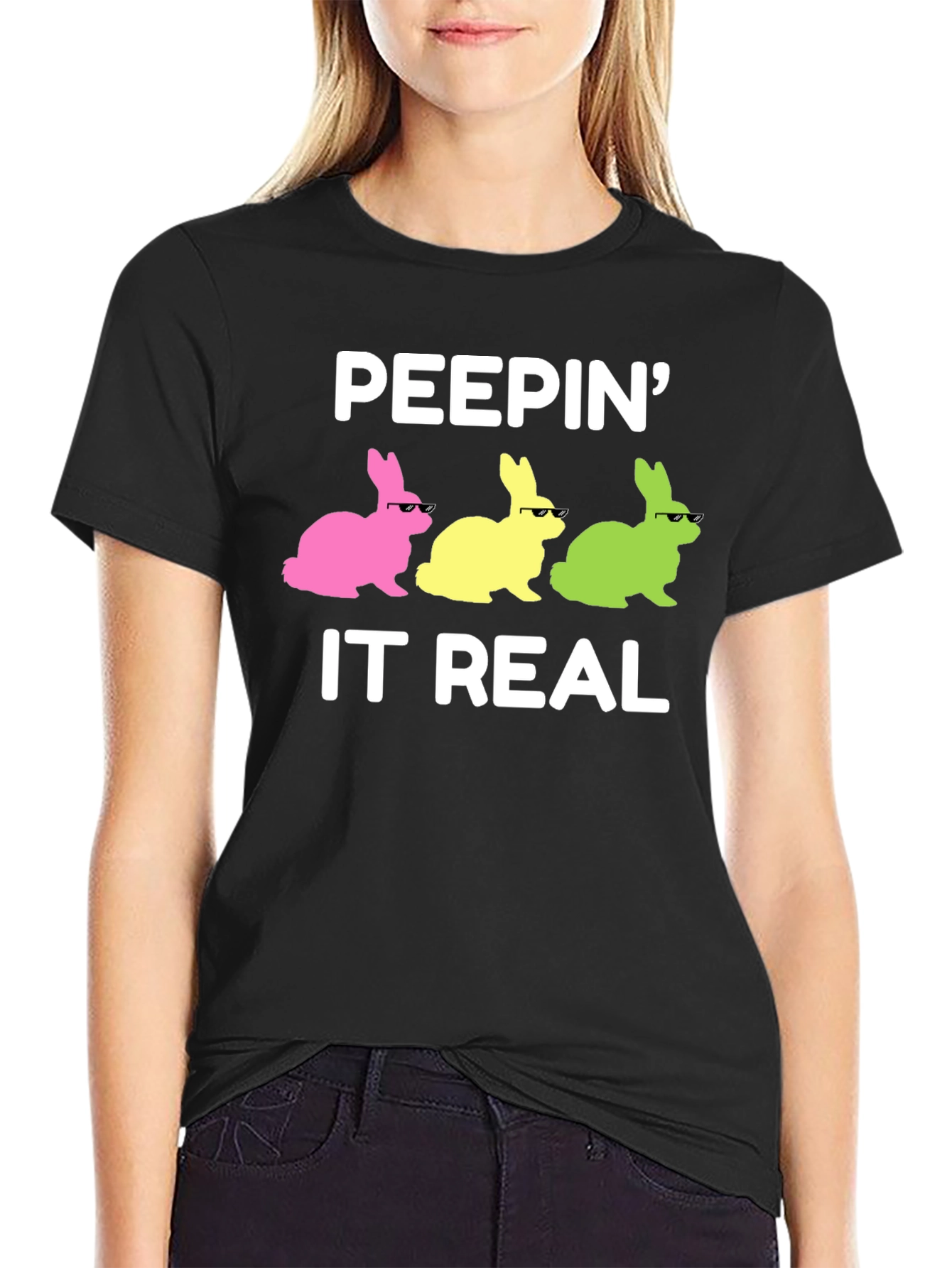 Peepin It Real Easter Bunny T-Shirt