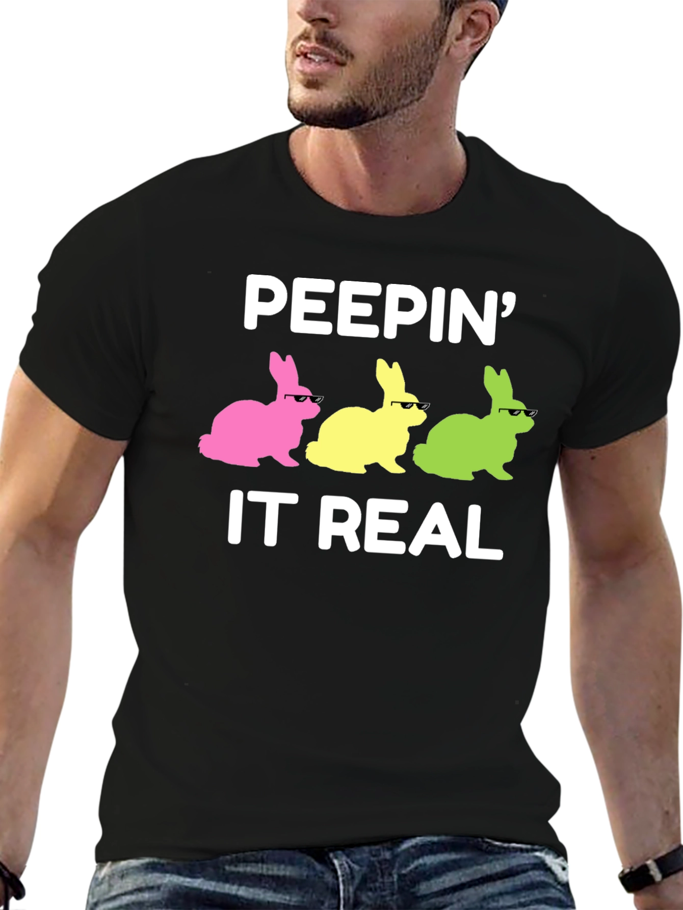 Peepin It Real Easter Bunny T-Shirt