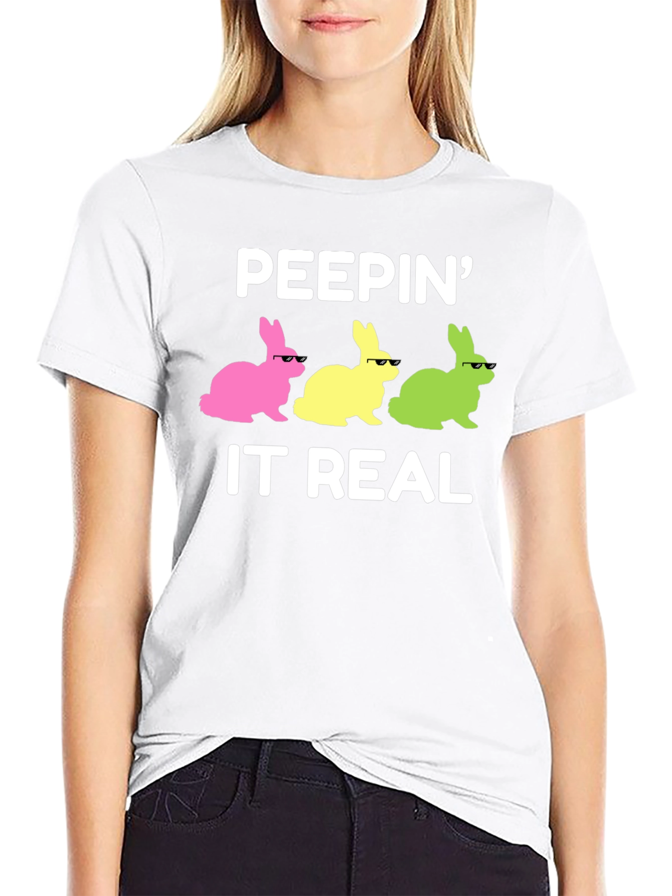 Peepin It Real Easter Bunny T-Shirt