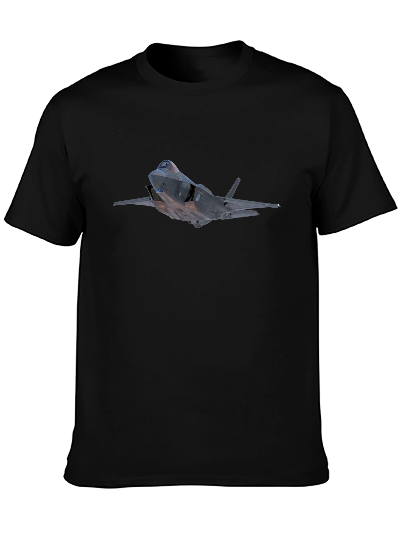 Jet Plane Graphic Black T-Shirt