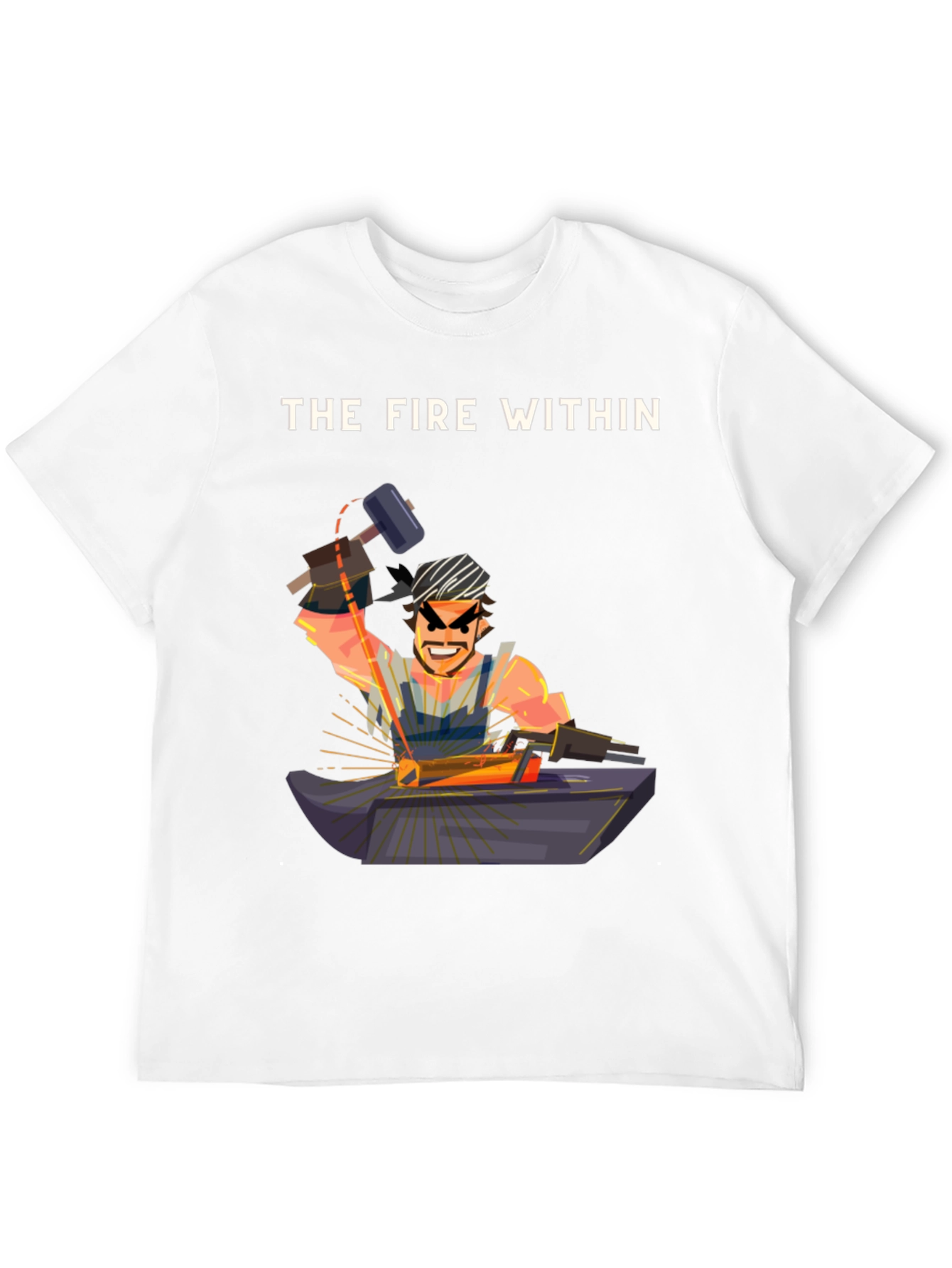 The Fire Within Black T-Shirt - Blacksmith Design