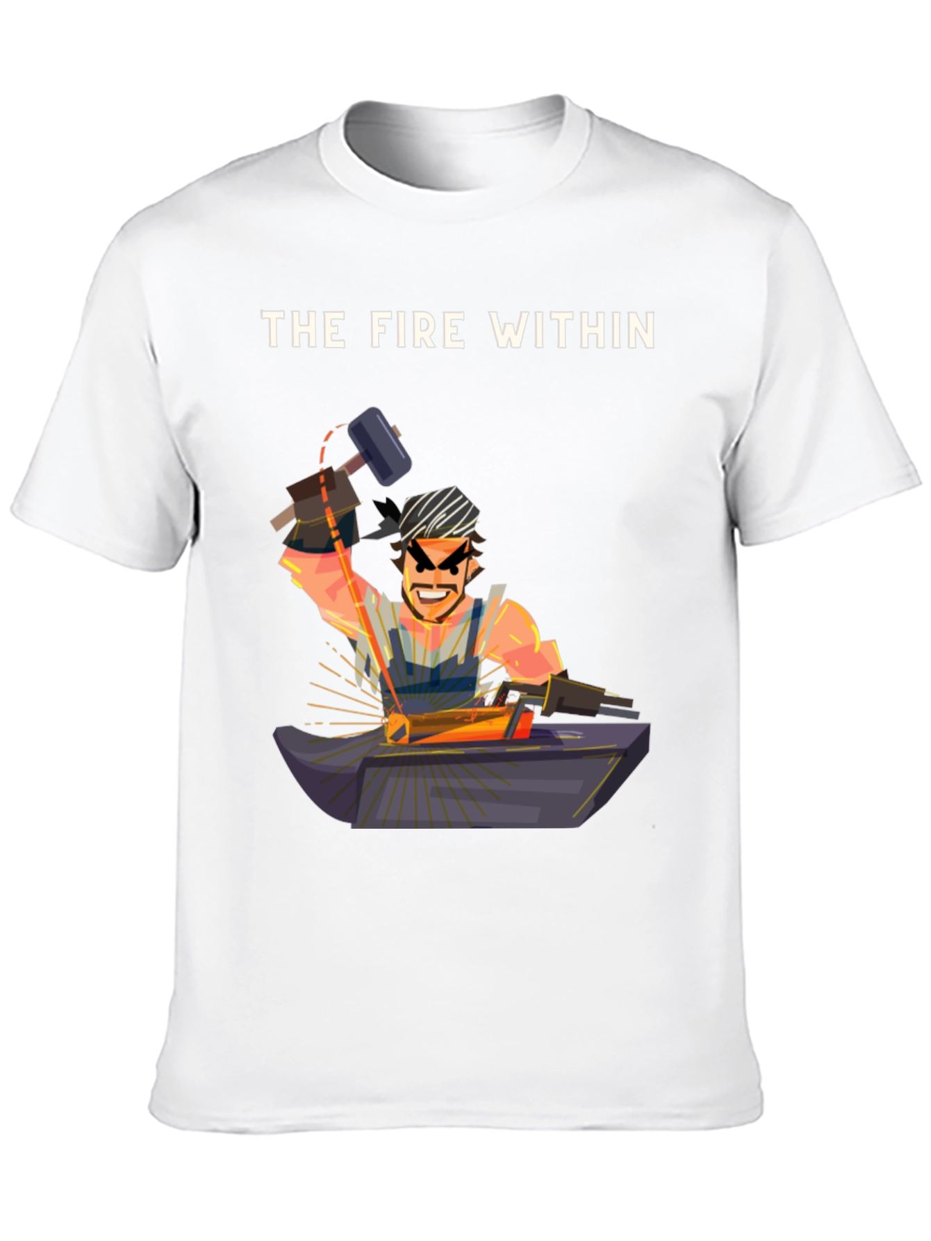 The Fire Within Black T-Shirt - Blacksmith Design