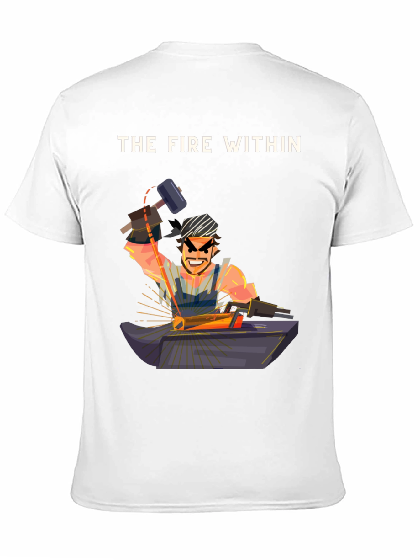 The Fire Within Black T-Shirt - Blacksmith Design