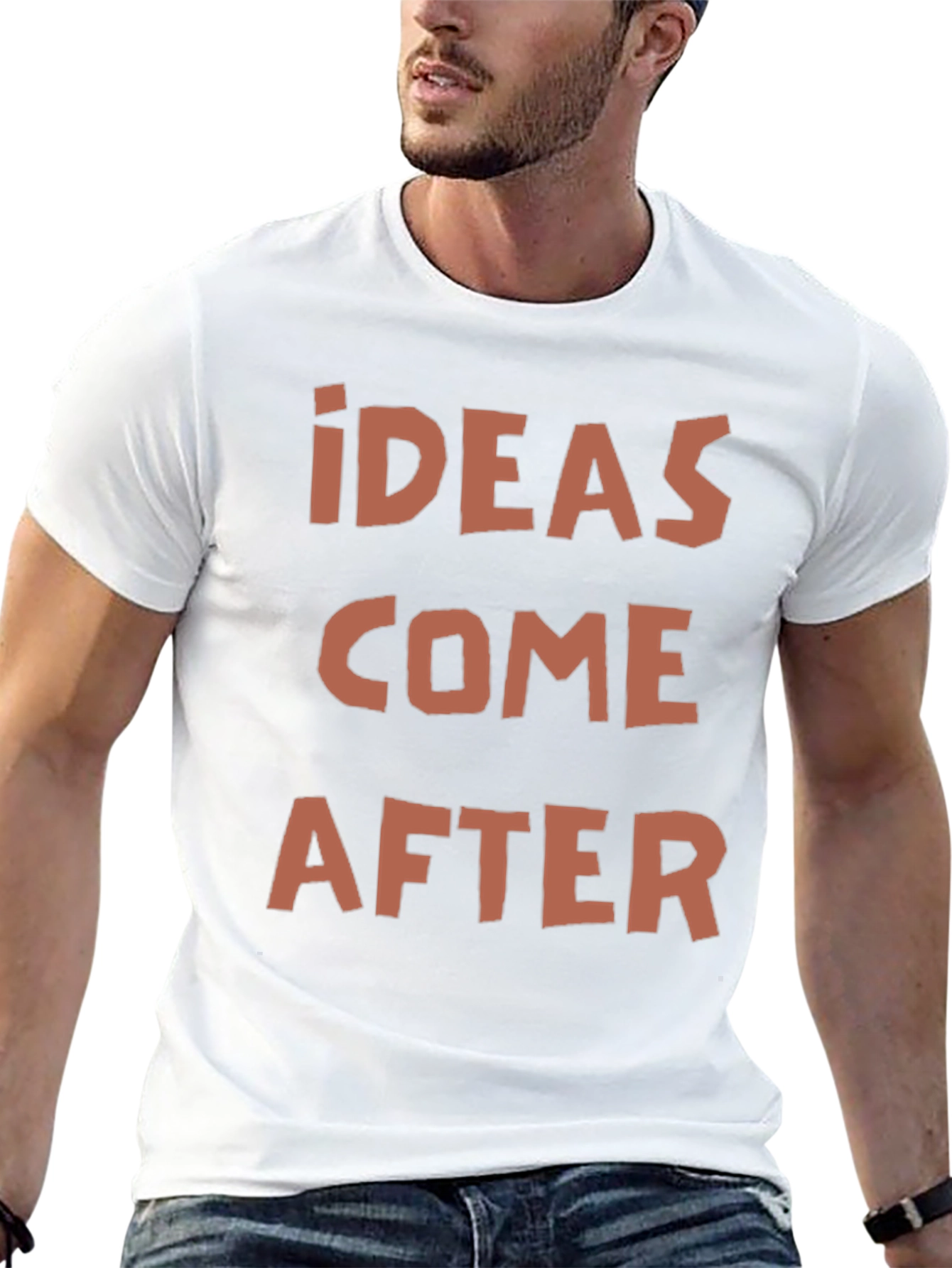 Ideas Come After Graphic Print T-Shirt