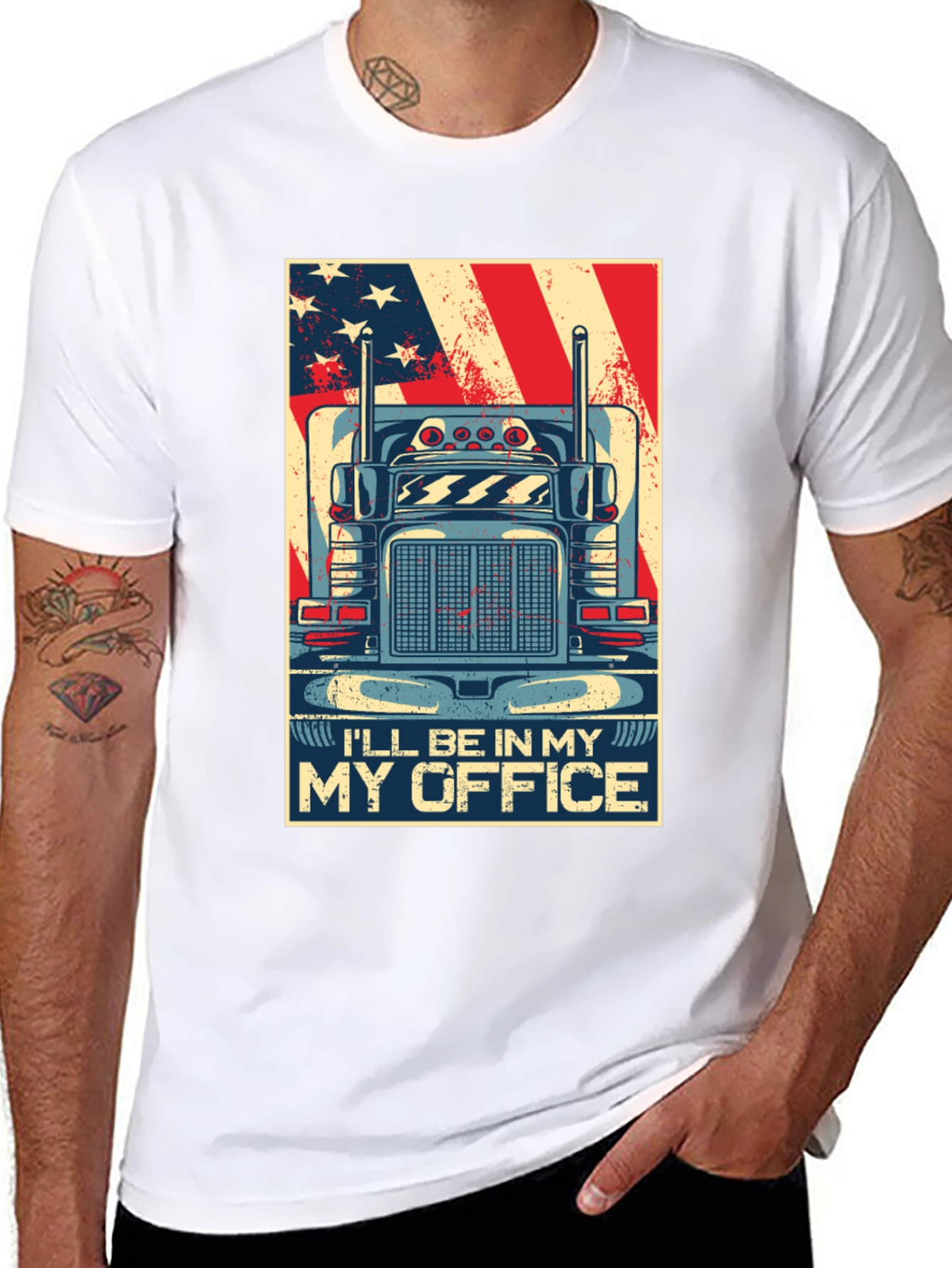 Trucker T-Shirt - Ill Be In My Office