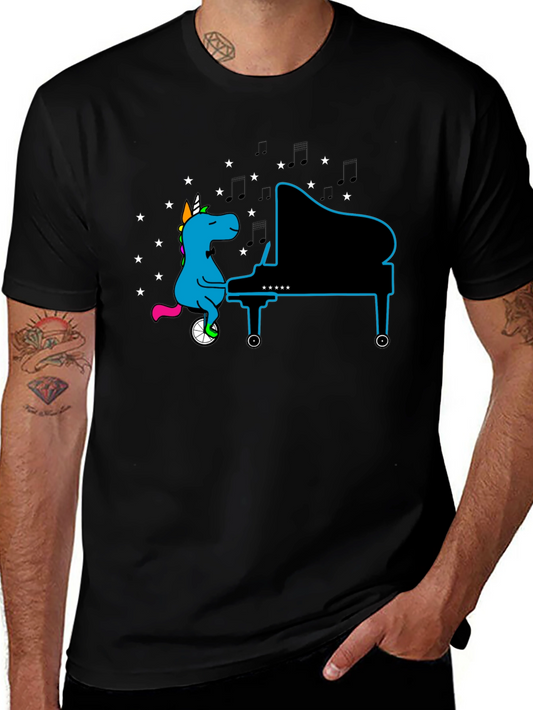 Unicorn Pianist Graphic Tee