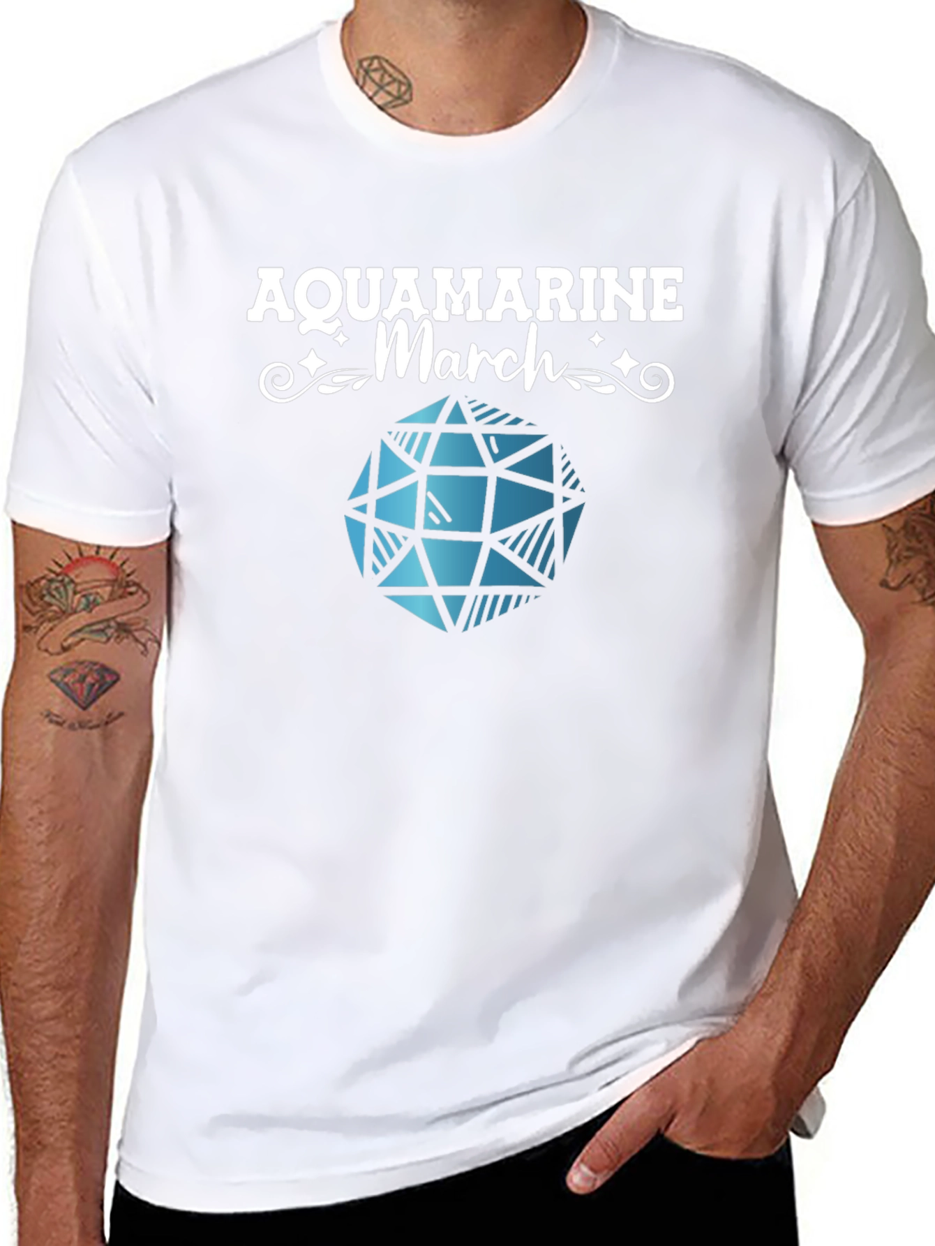 Aquamarine March Gemstone T-Shirt