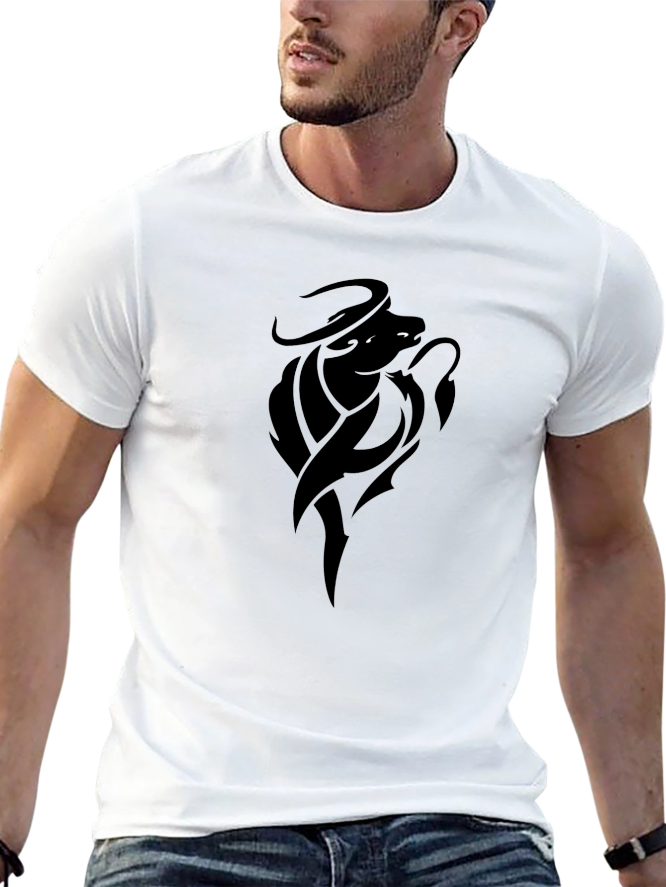 Black Bull Graphic Tee - Mens Casual Shirt