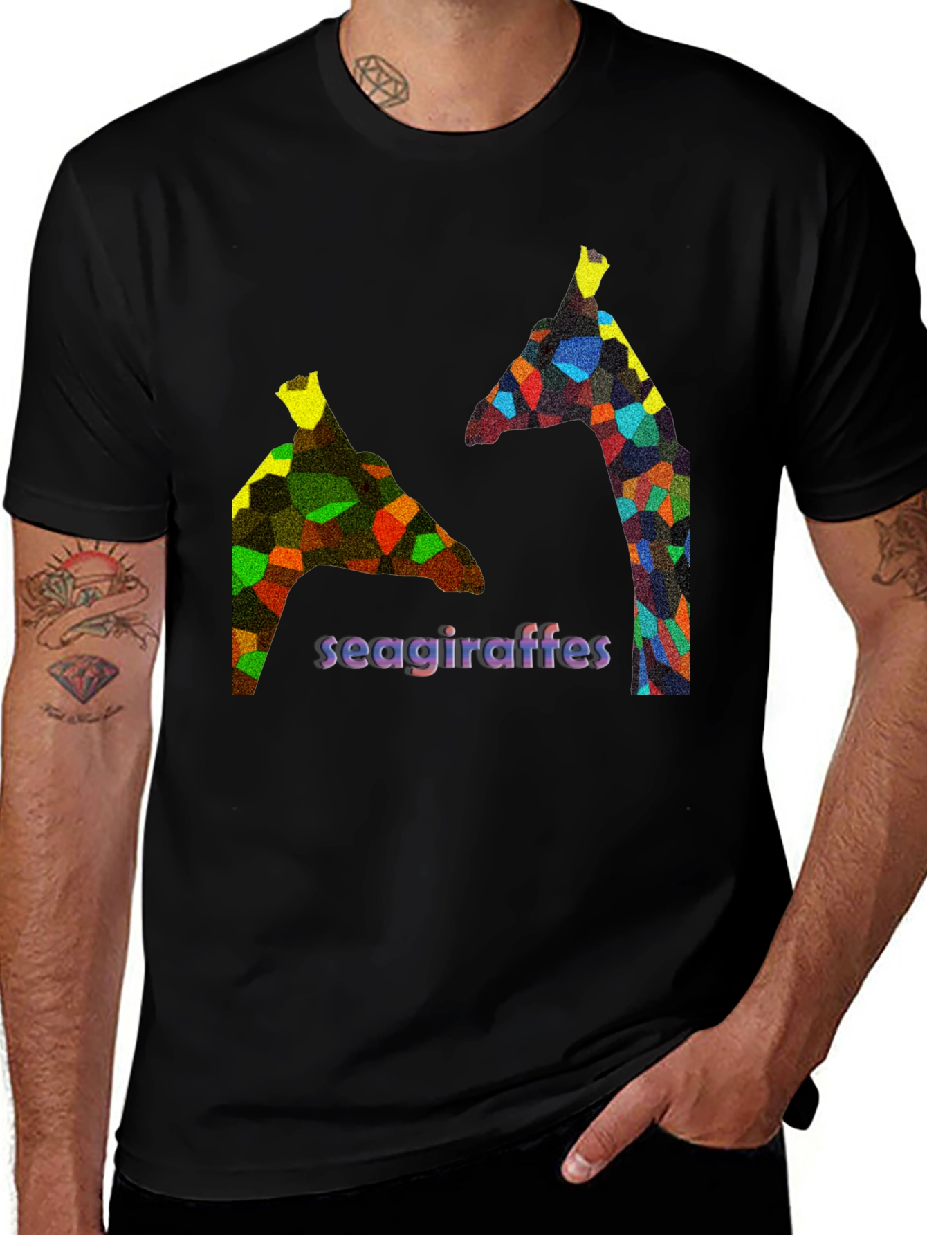 Seagiraffes Graphic T-Shirt - Black