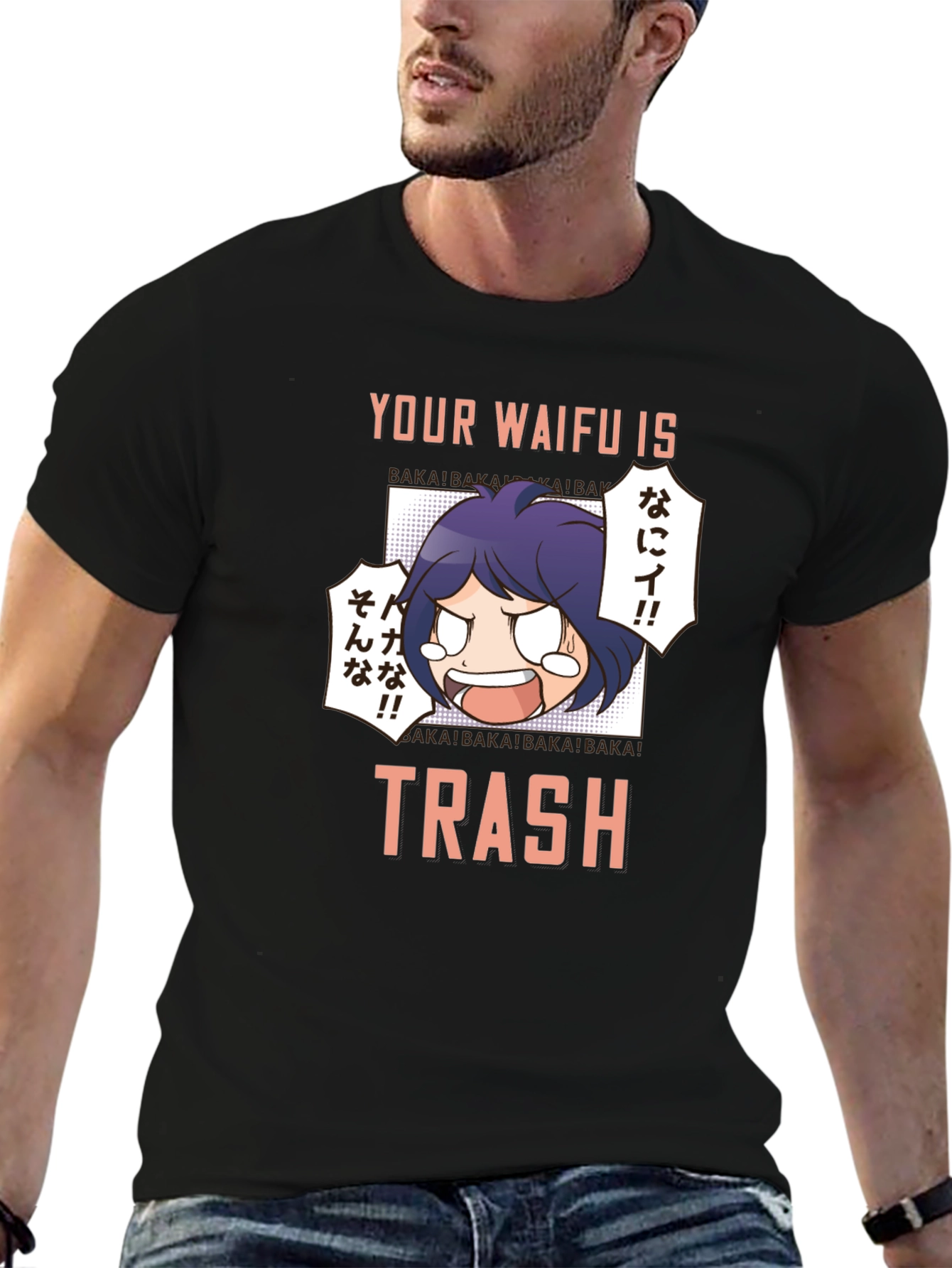 Your Waifu is Trash T-Shirt Anime Manga Graphic Tee