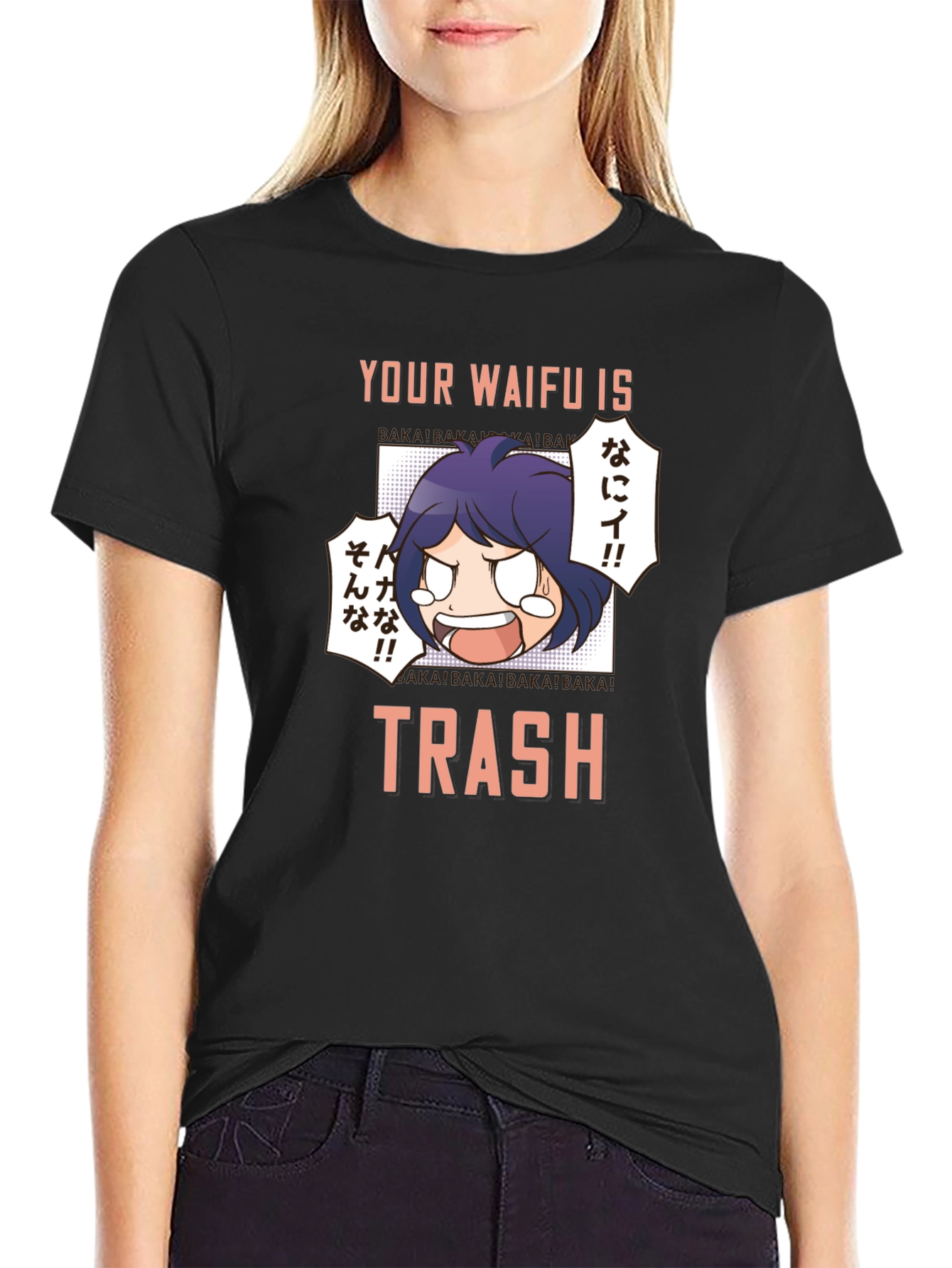 Your Waifu is Trash T-Shirt Anime Manga Graphic Tee