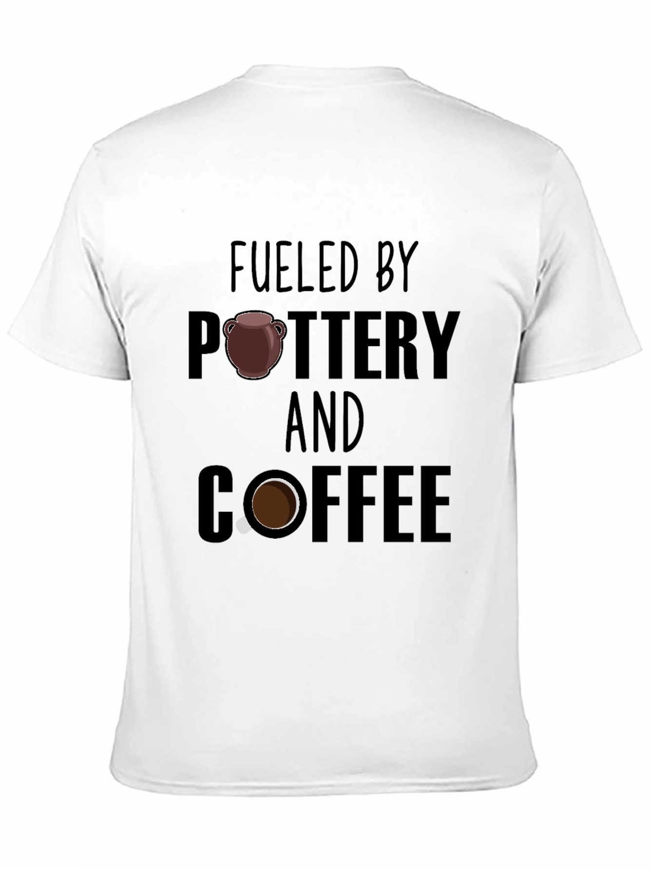 Fueled by Pottery and Coffee Black T-Shirt