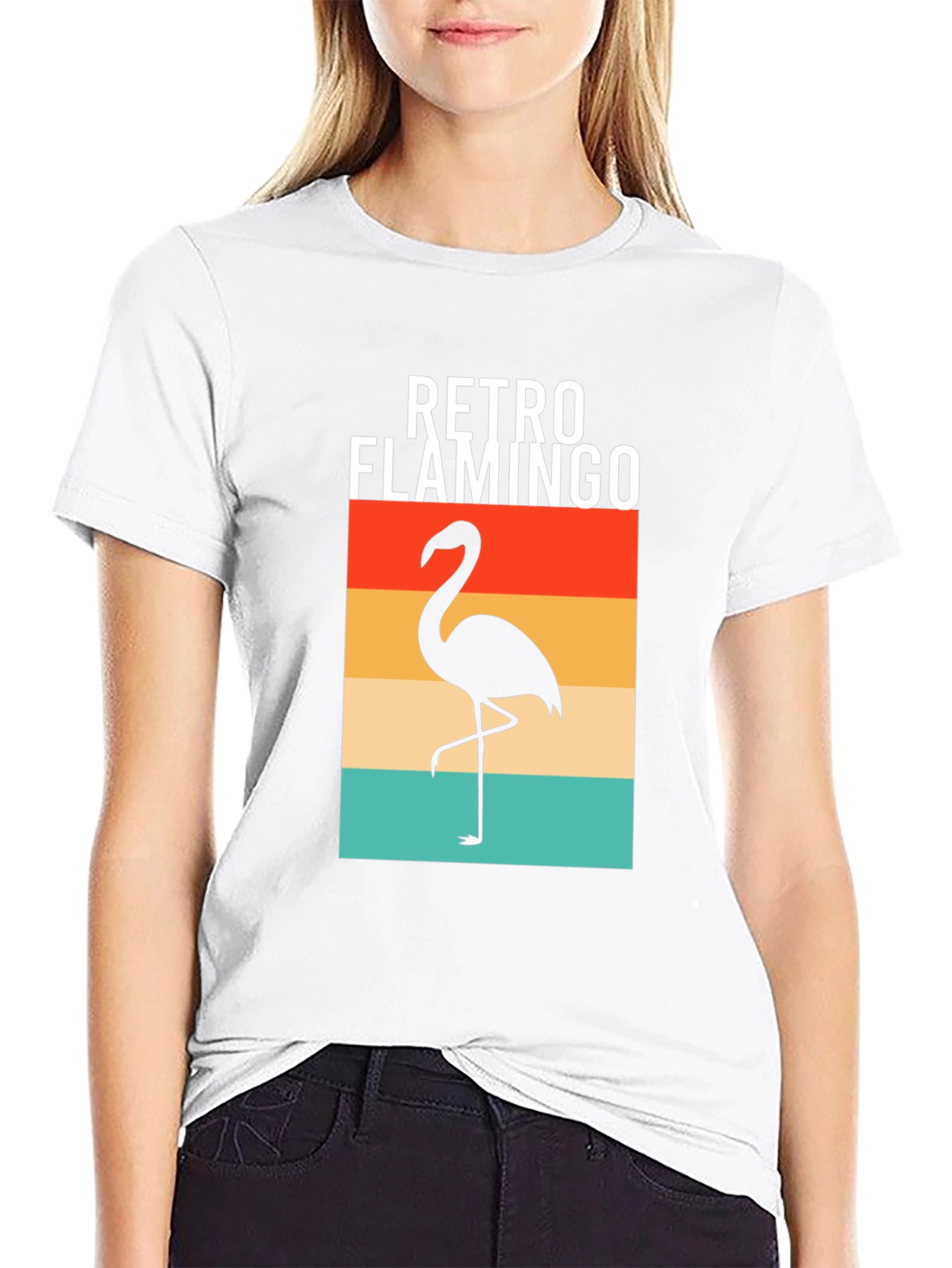 Retro Flamingo Graphic Tee - Stylish Comfort
