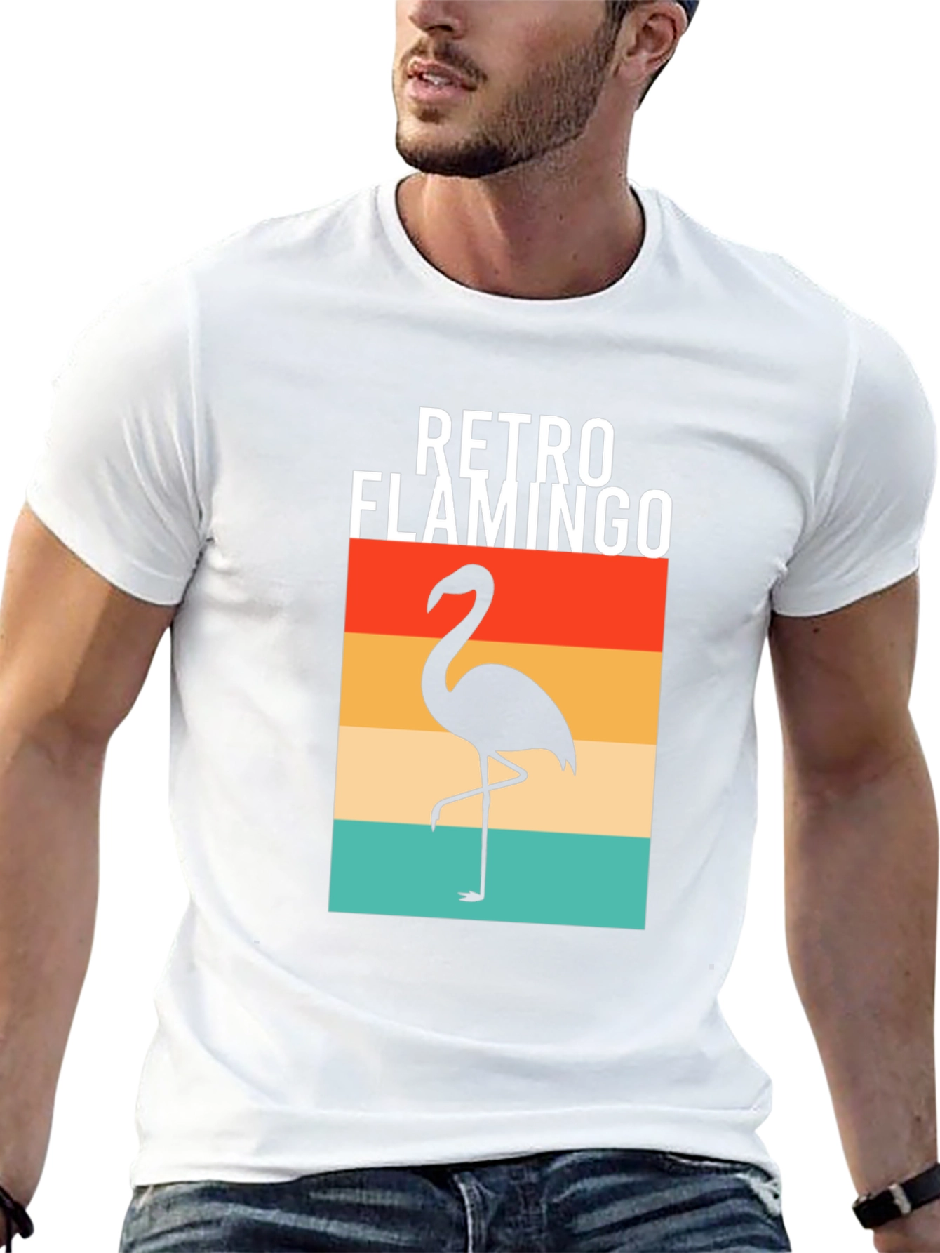 Retro Flamingo Graphic Tee - Stylish Comfort